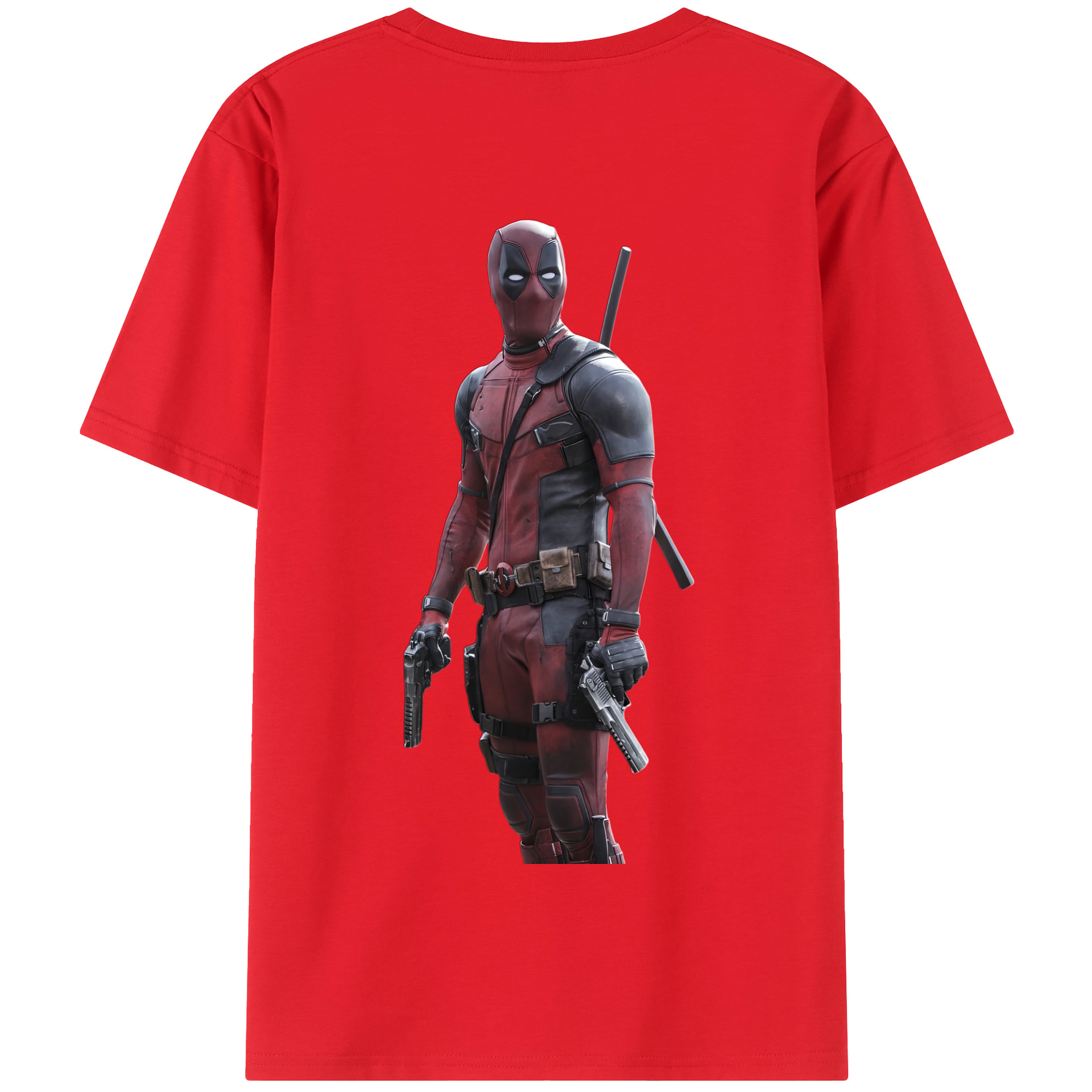 （画像用） Deadpool デッドプール 綿100％半袖Tシャツ（背面プリント）