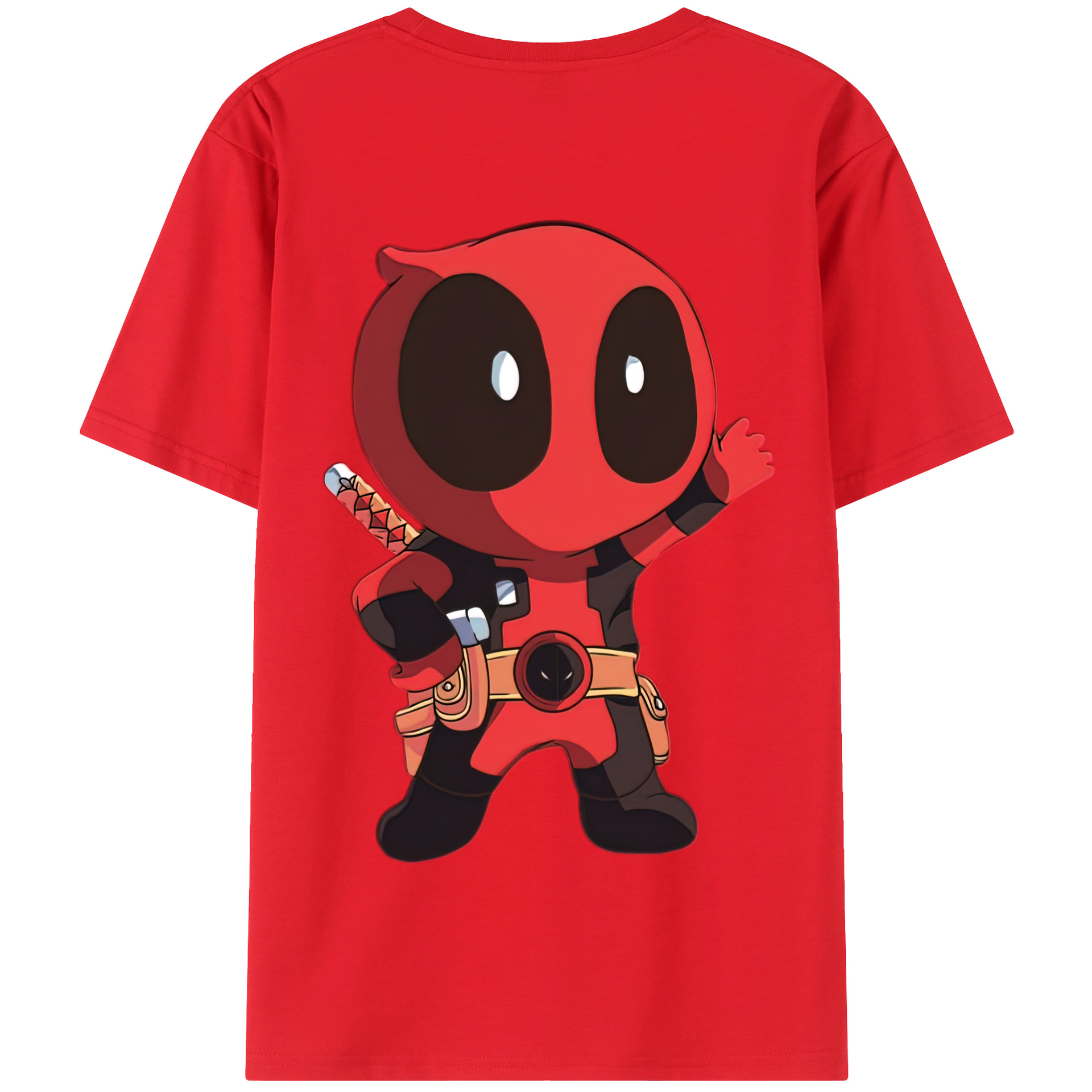（画像用） Deadpool デッドプール 綿100％半袖Tシャツ（背面プリント）