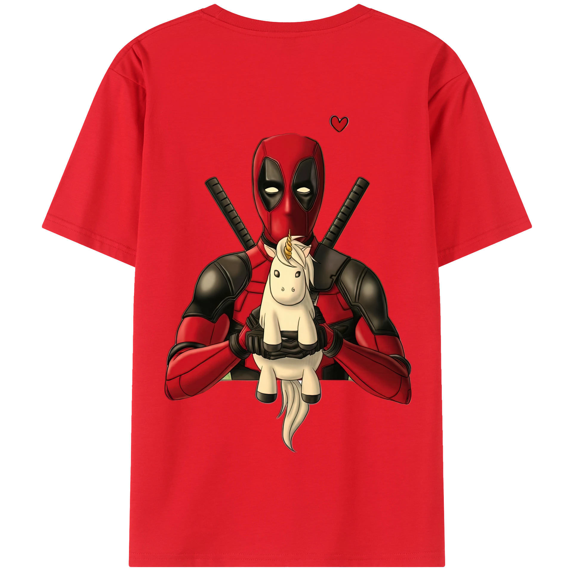 （画像用） Deadpool デッドプール 綿100％半袖Tシャツ（背面プリント）