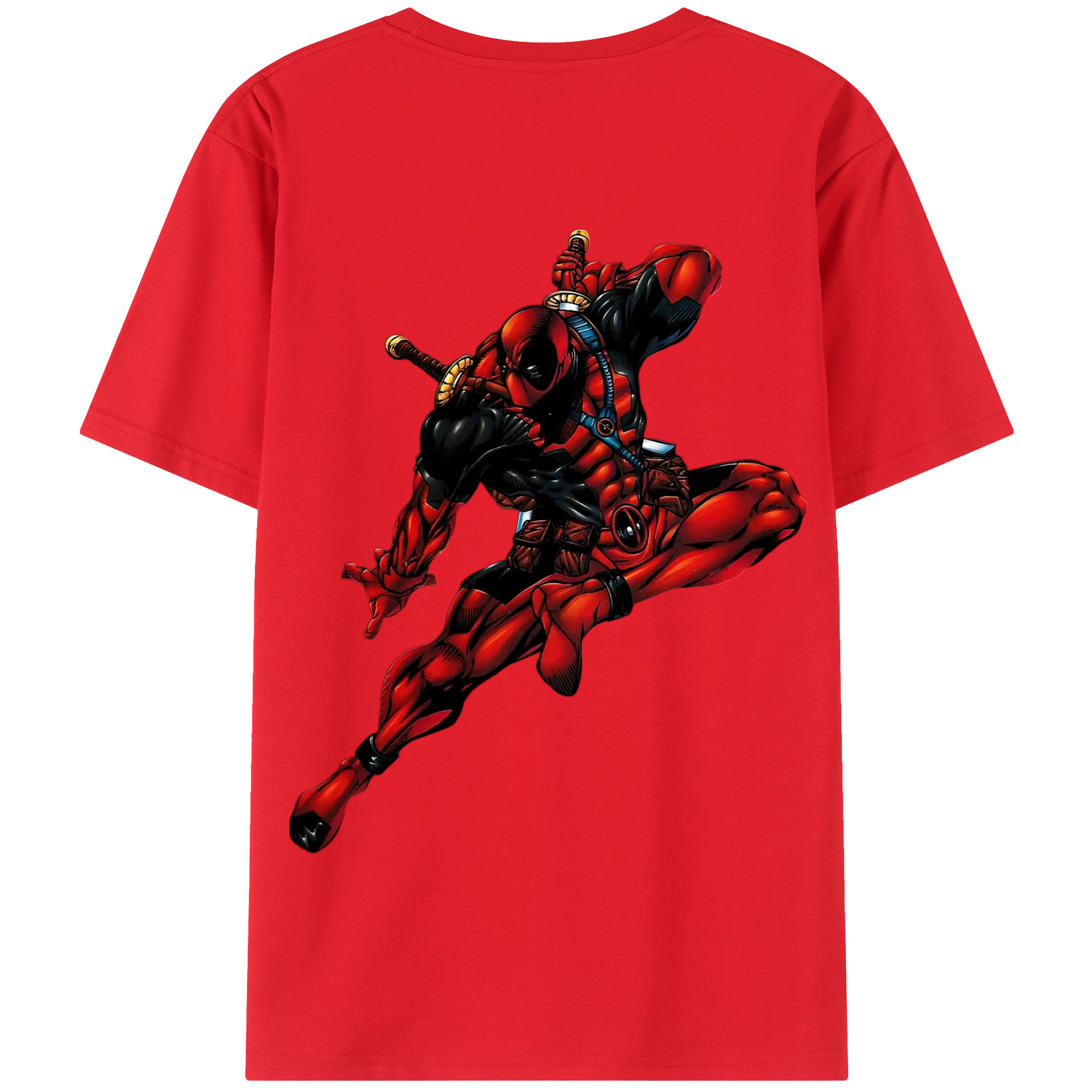 （画像用） Deadpool デッドプール 綿100％半袖Tシャツ（背面プリント）