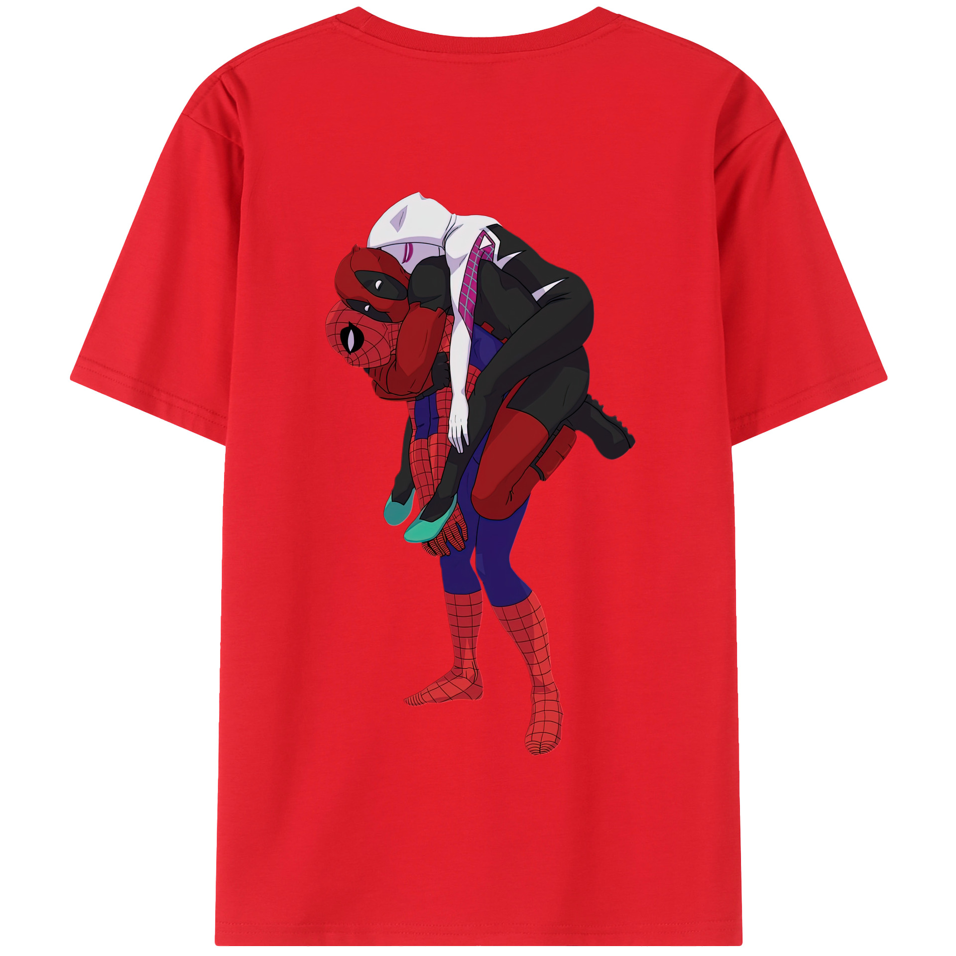 （画像用） Deadpool デッドプール 綿100％半袖Tシャツ（背面プリント）