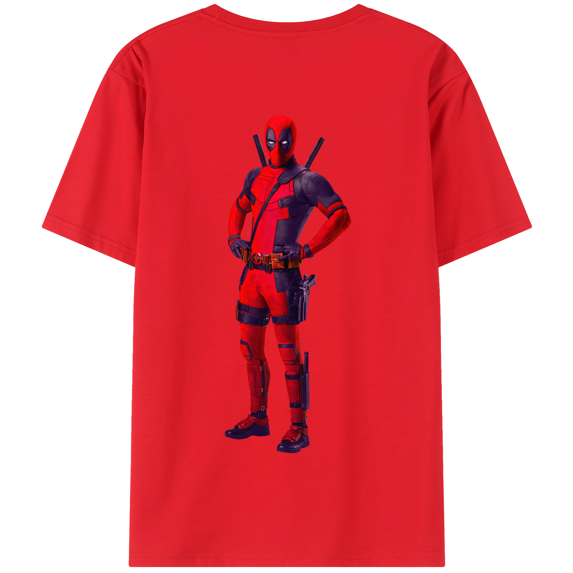 （画像用） Deadpool デッドプール 綿100％半袖Tシャツ（背面プリント）