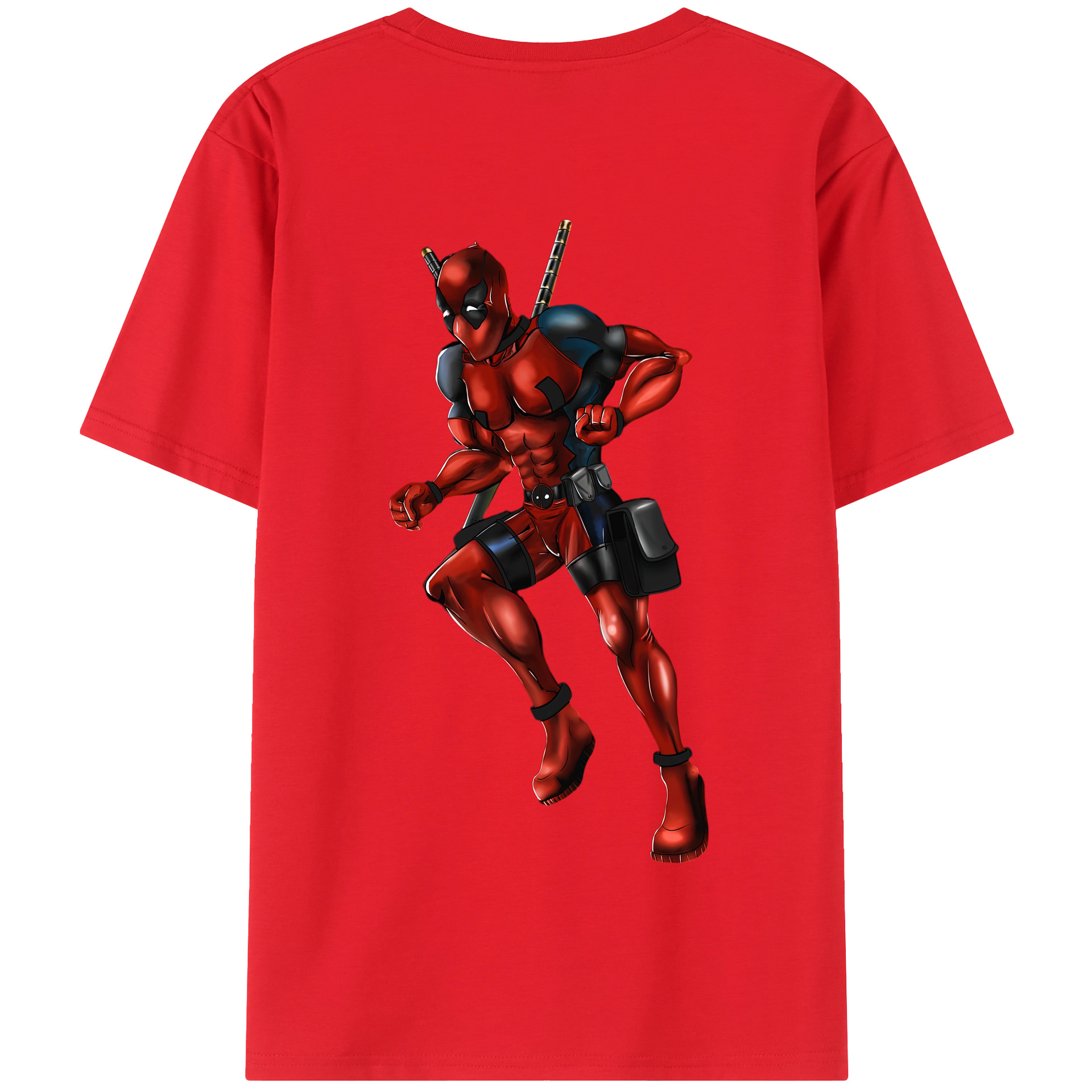 （画像用） Deadpool デッドプール 綿100％半袖Tシャツ（背面プリント）