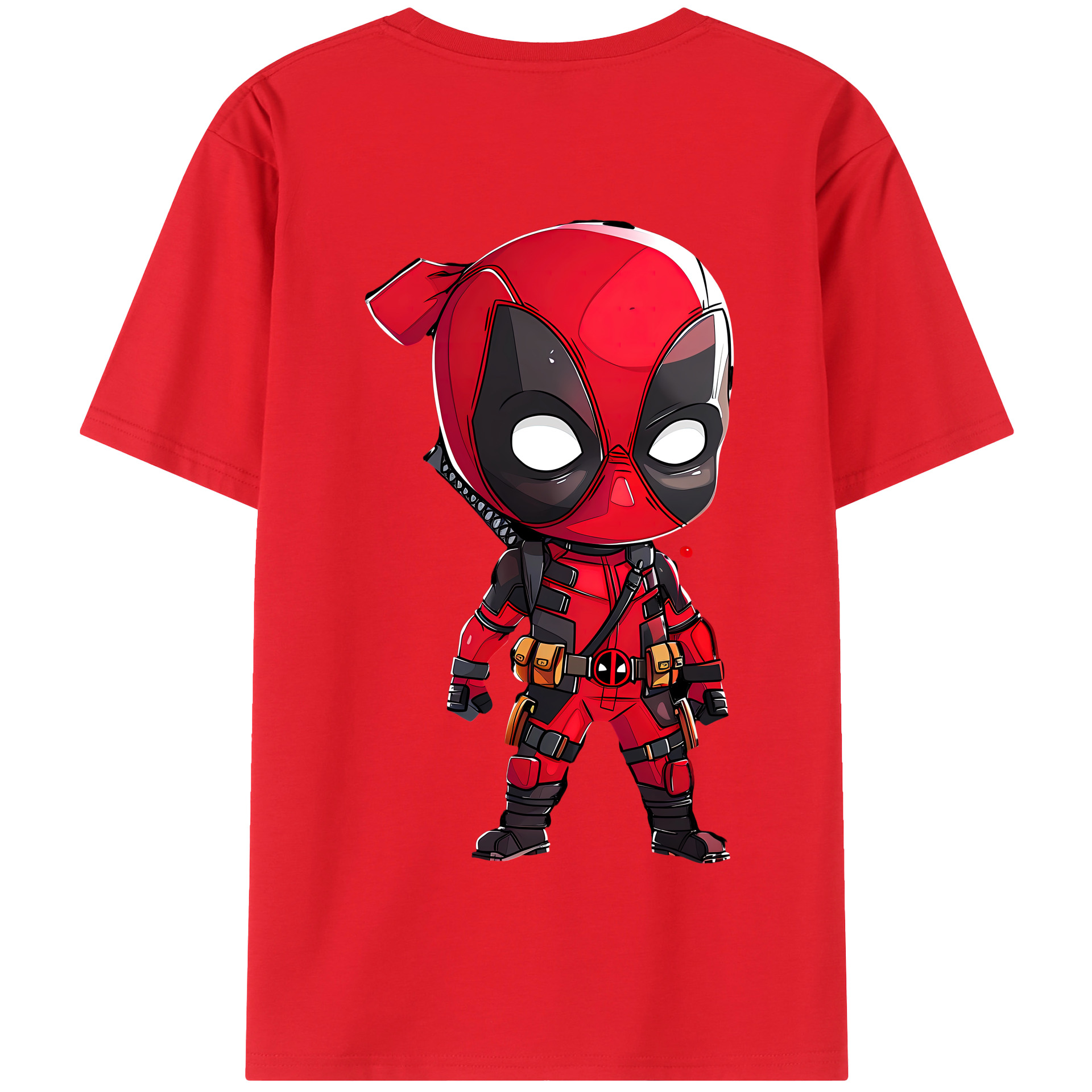 （画像用） Deadpool デッドプール 綿100％半袖Tシャツ（背面プリント）