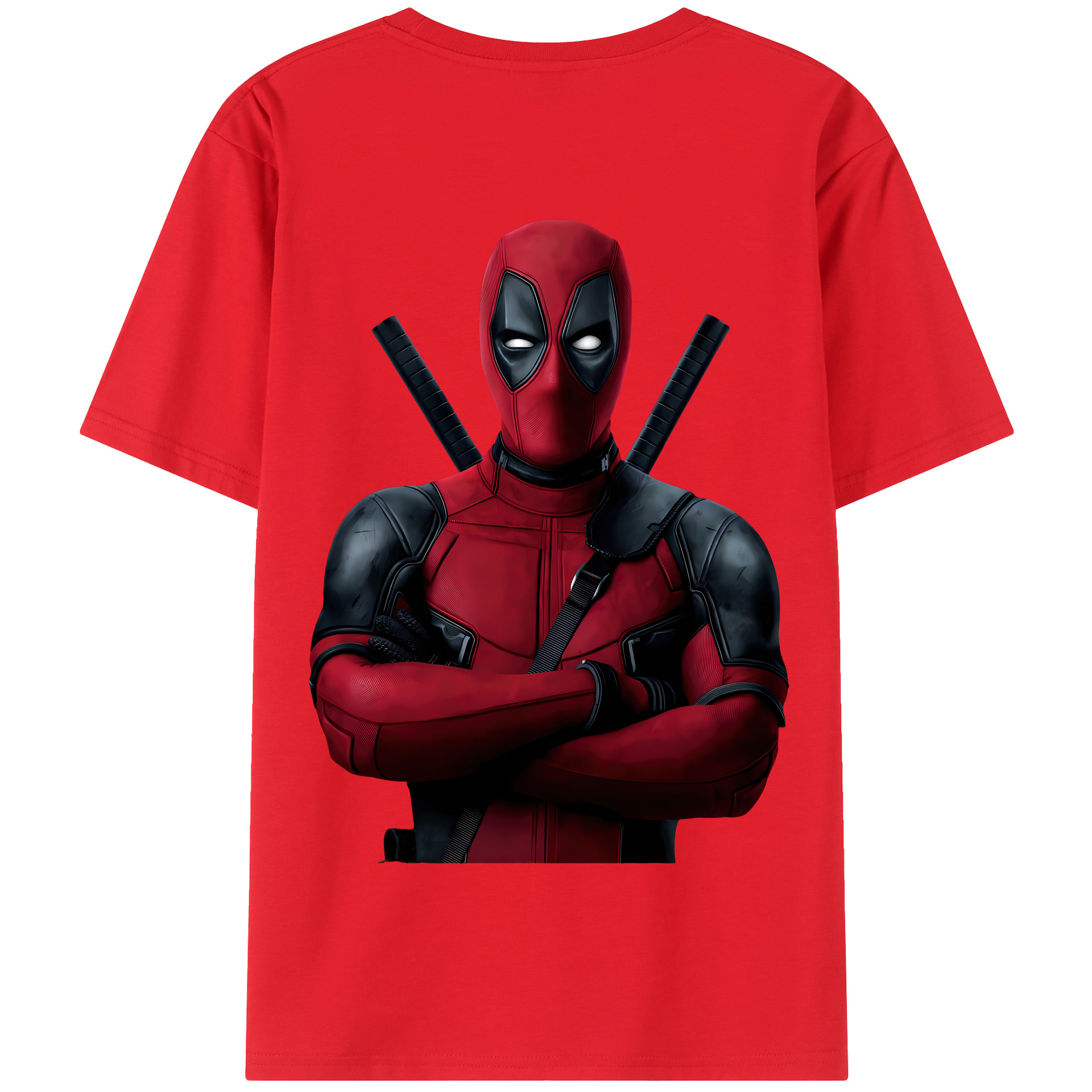 （画像用） Deadpool デッドプール 綿100％半袖Tシャツ（背面プリント）