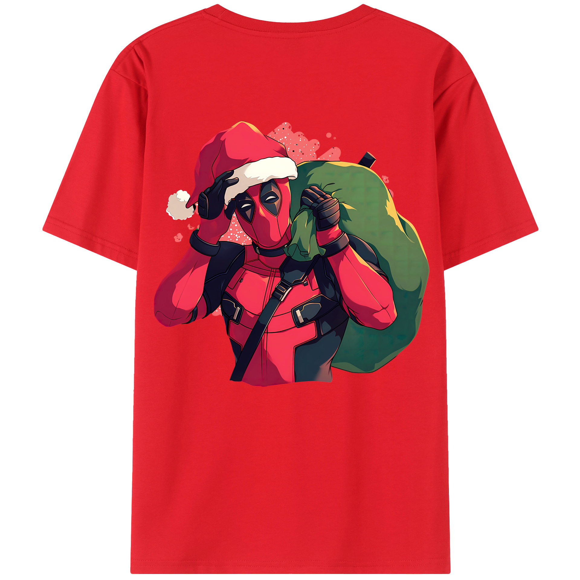 （画像用） Deadpool デッドプール 綿100％半袖Tシャツ（背面プリント）