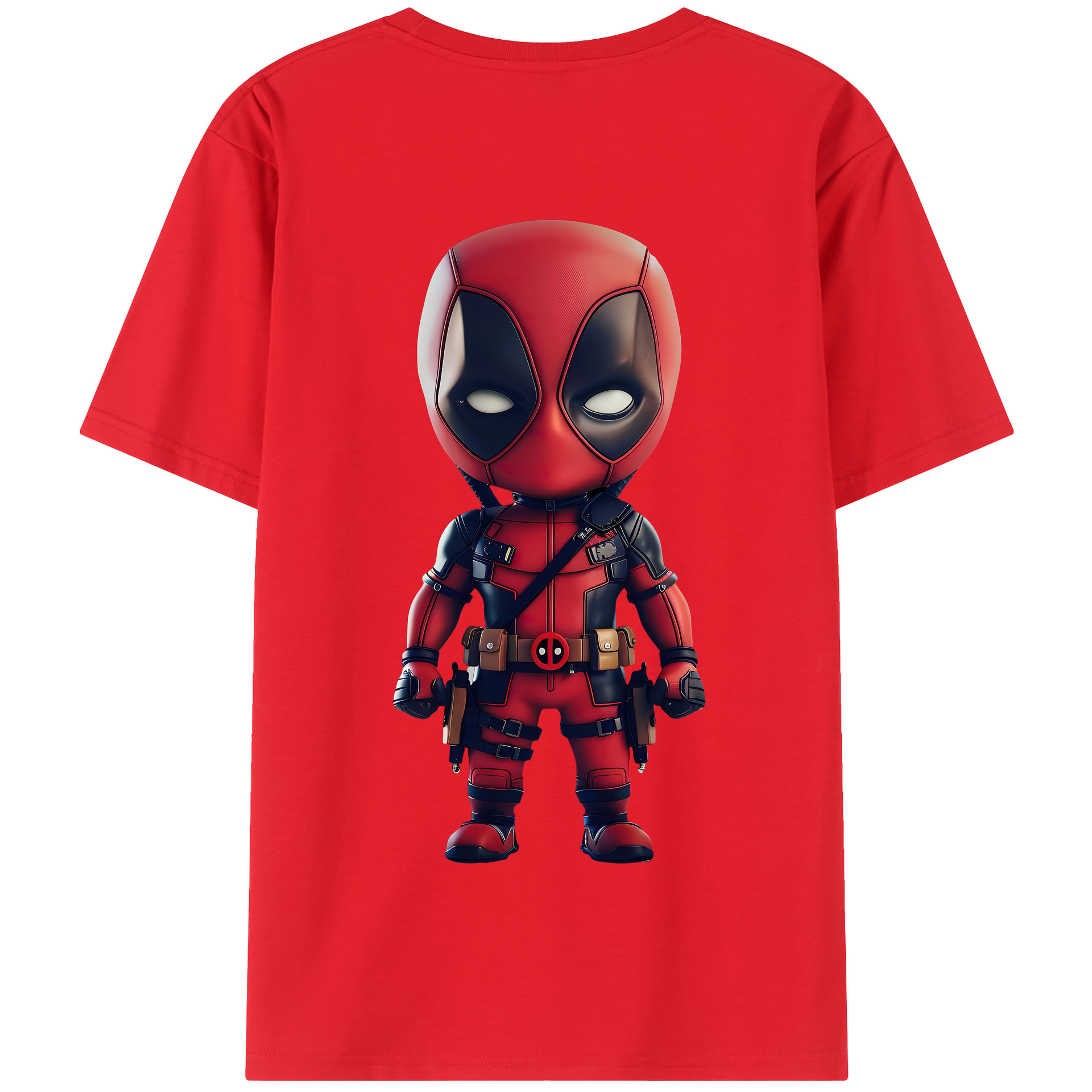 （画像用） Deadpool デッドプール 綿100％半袖Tシャツ（背面プリント）