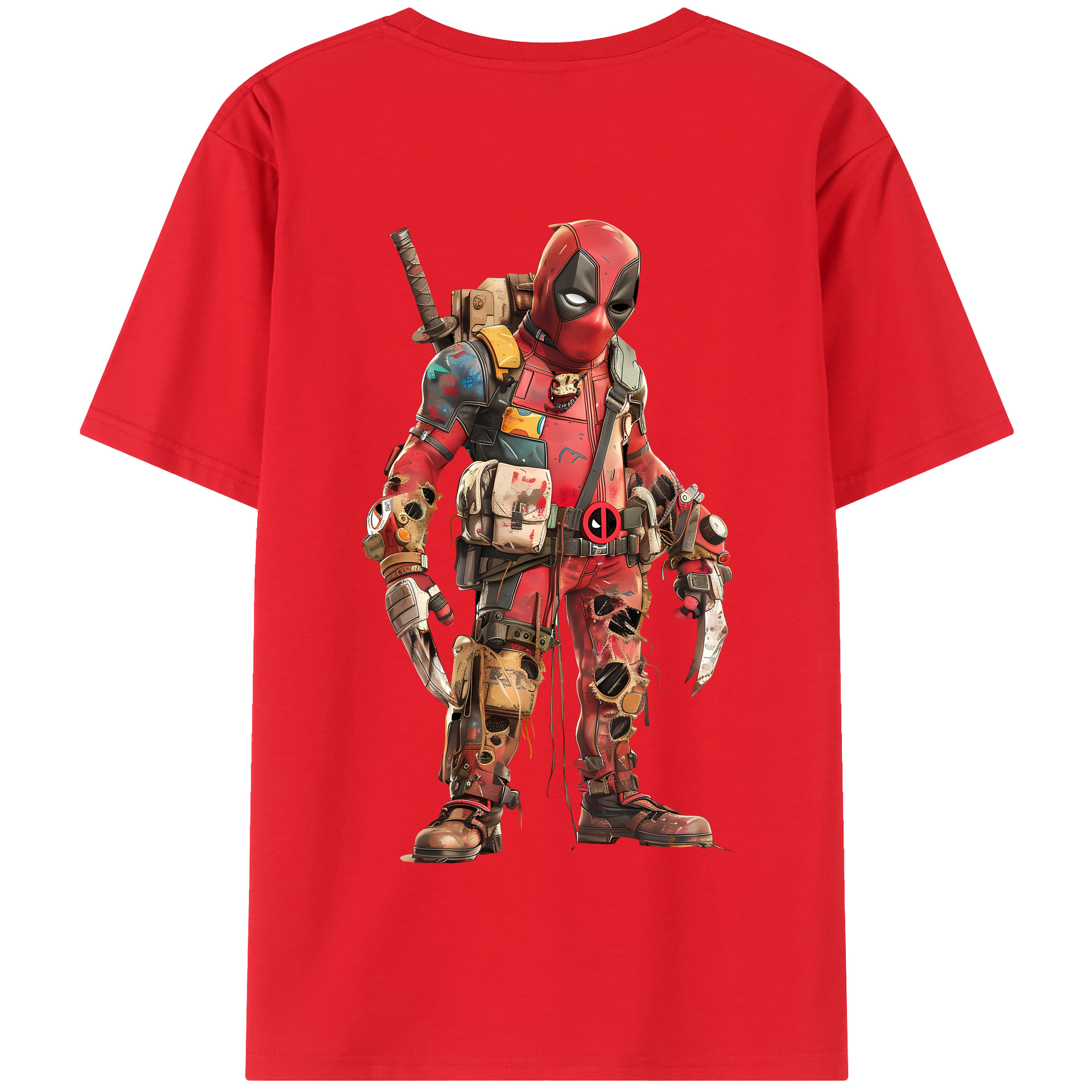 （画像用） Deadpool デッドプール 綿100％半袖Tシャツ（背面プリント）