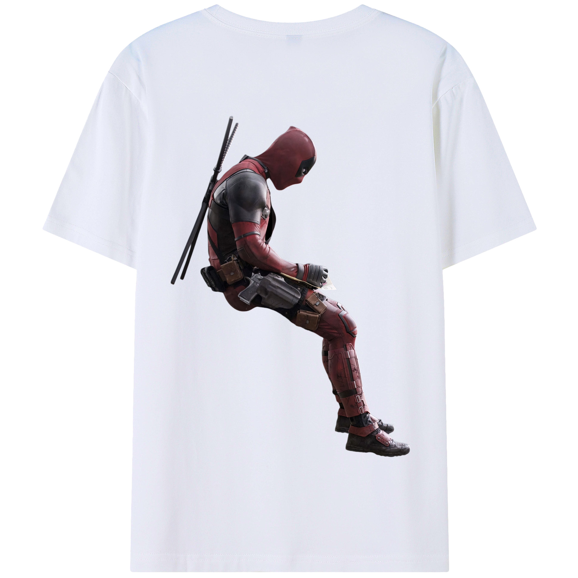 （画像用） Deadpool デッドプール 綿100％半袖Tシャツ（背面プリント）