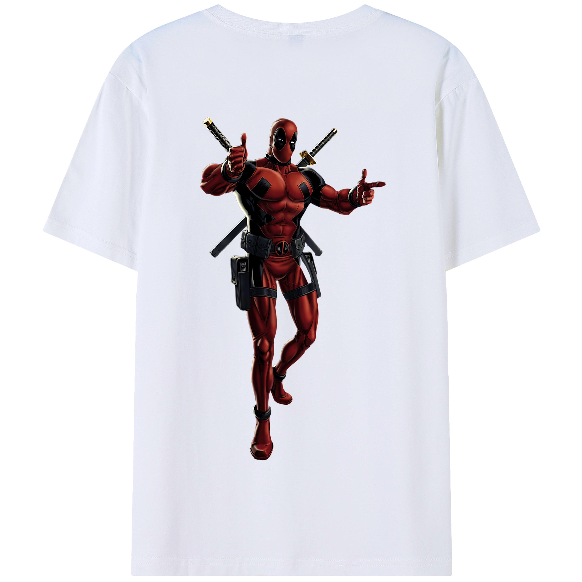（画像用） Deadpool デッドプール 綿100％半袖Tシャツ（背面プリント）