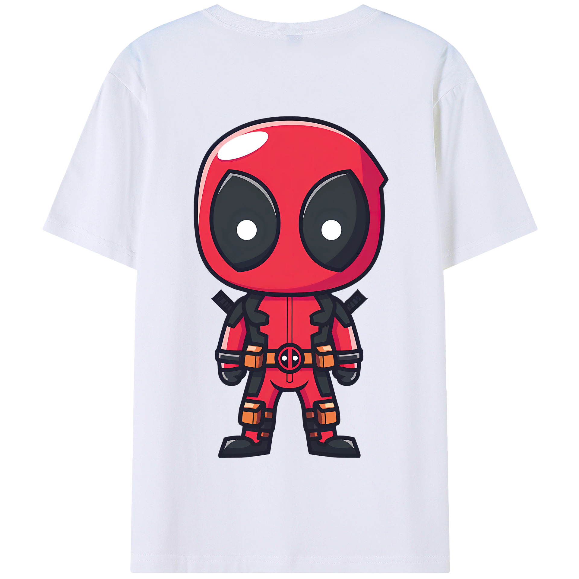 （画像用） Deadpool デッドプール 綿100％半袖Tシャツ（背面プリント）