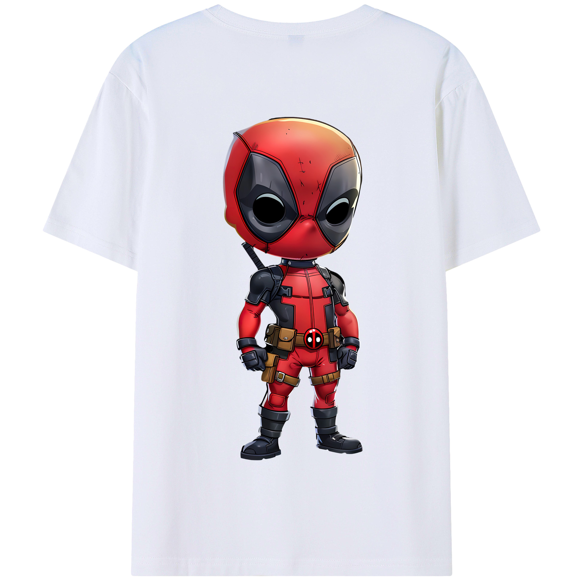 （画像用） Deadpool デッドプール 綿100％半袖Tシャツ（背面プリント）