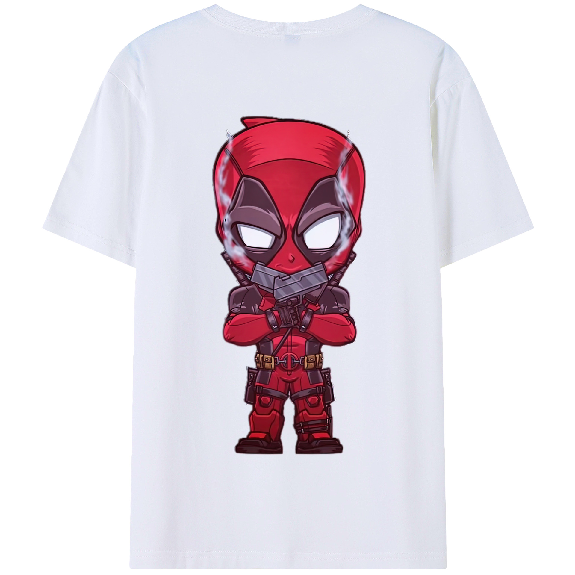 （画像用） Deadpool デッドプール 綿100％半袖Tシャツ（背面プリント）