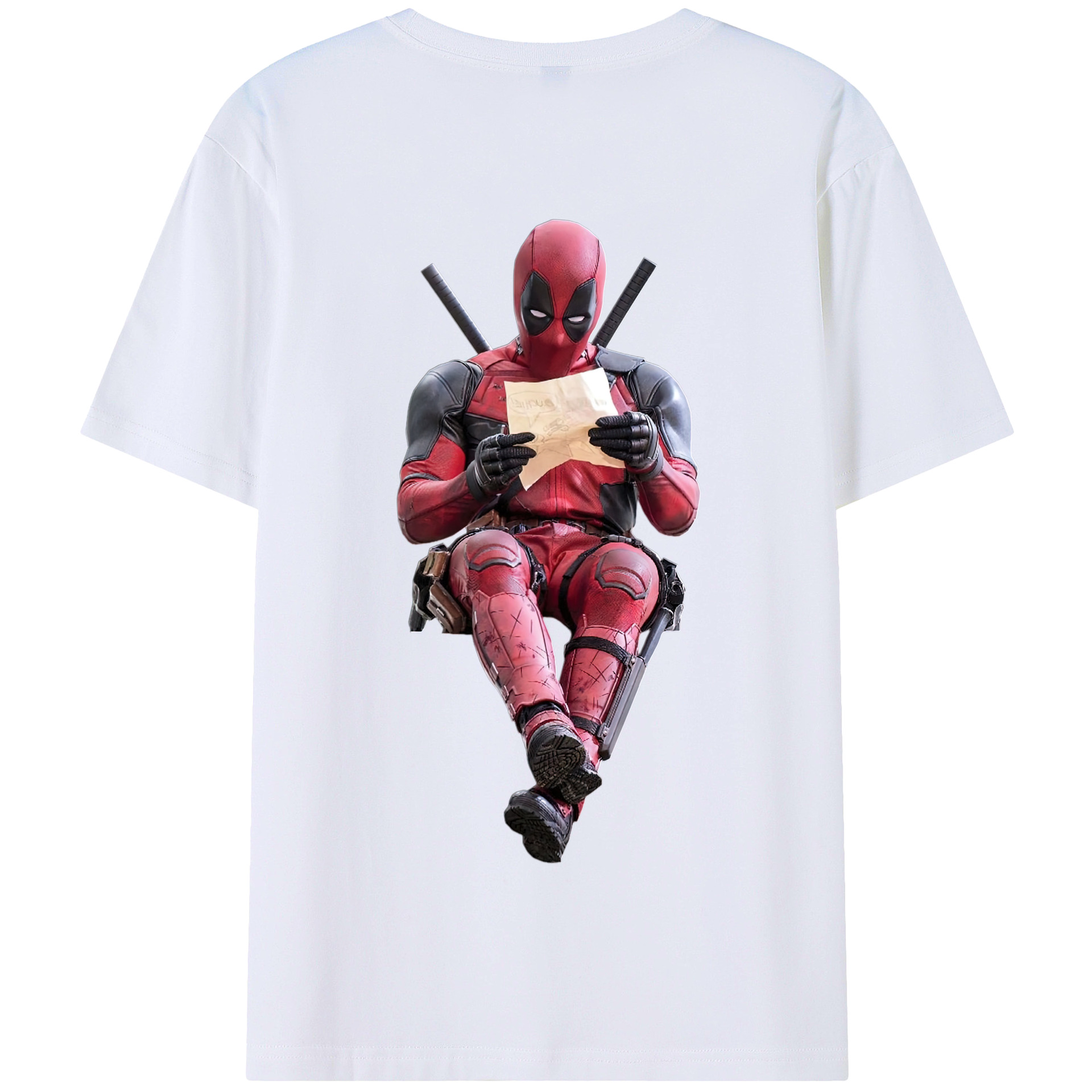 （画像用） Deadpool デッドプール 綿100％半袖Tシャツ（背面プリント）