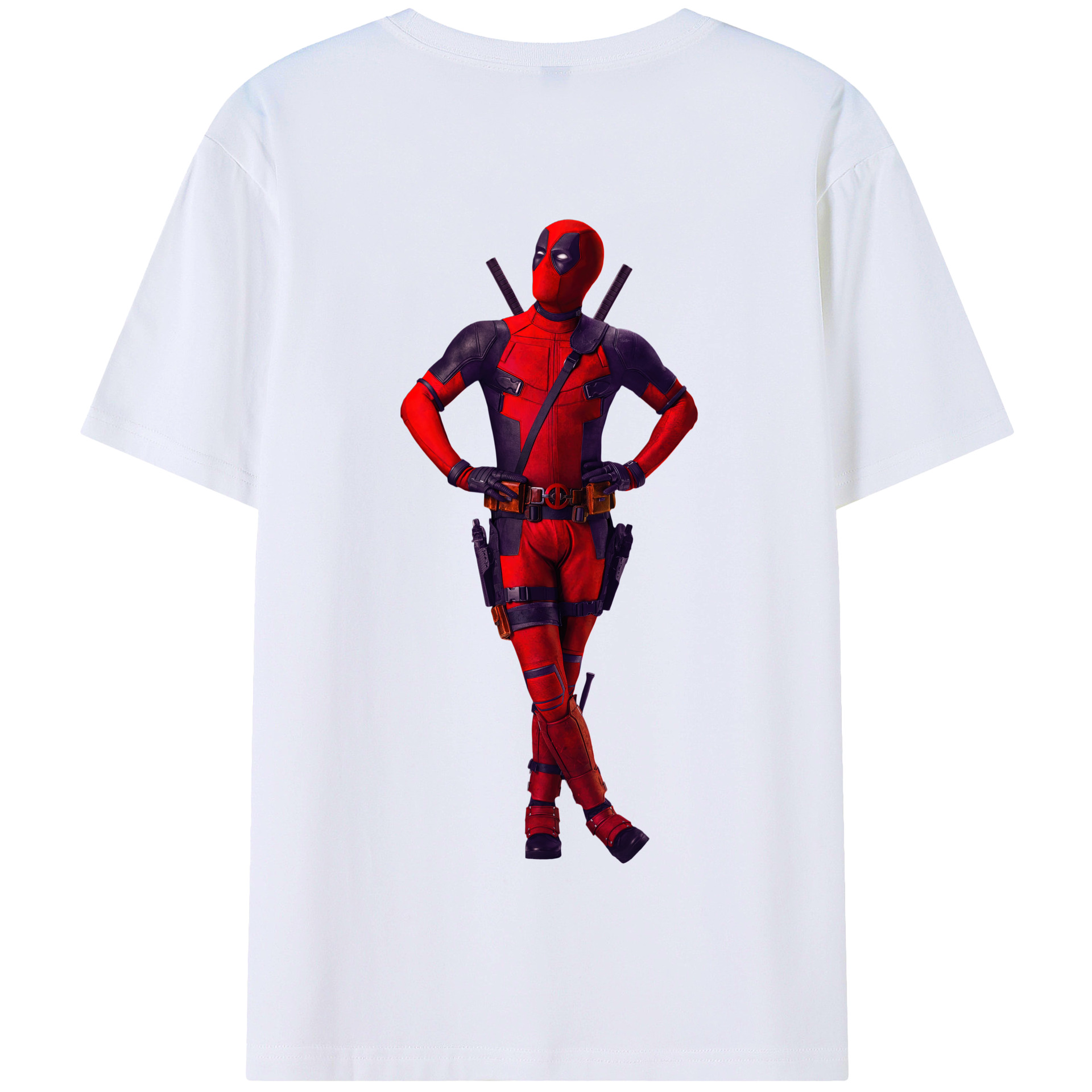 （画像用） Deadpool デッドプール 綿100％半袖Tシャツ（背面プリント）