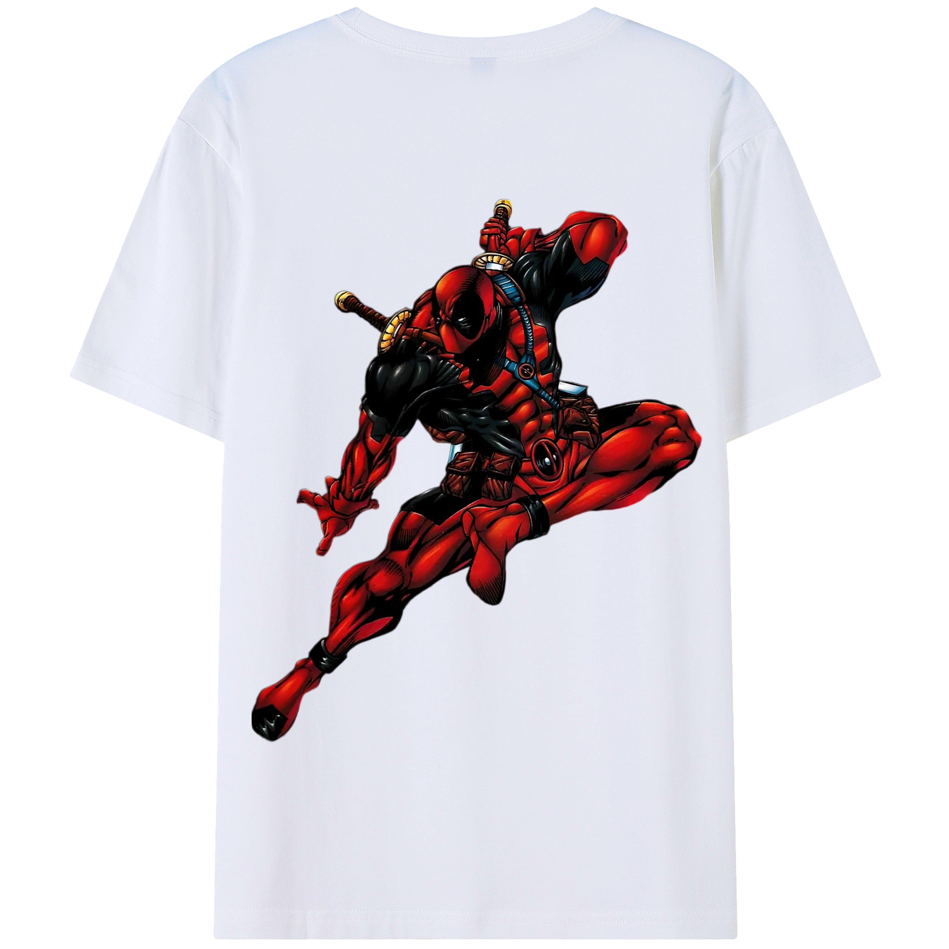 （画像用） Deadpool デッドプール 綿100％半袖Tシャツ（背面プリント）