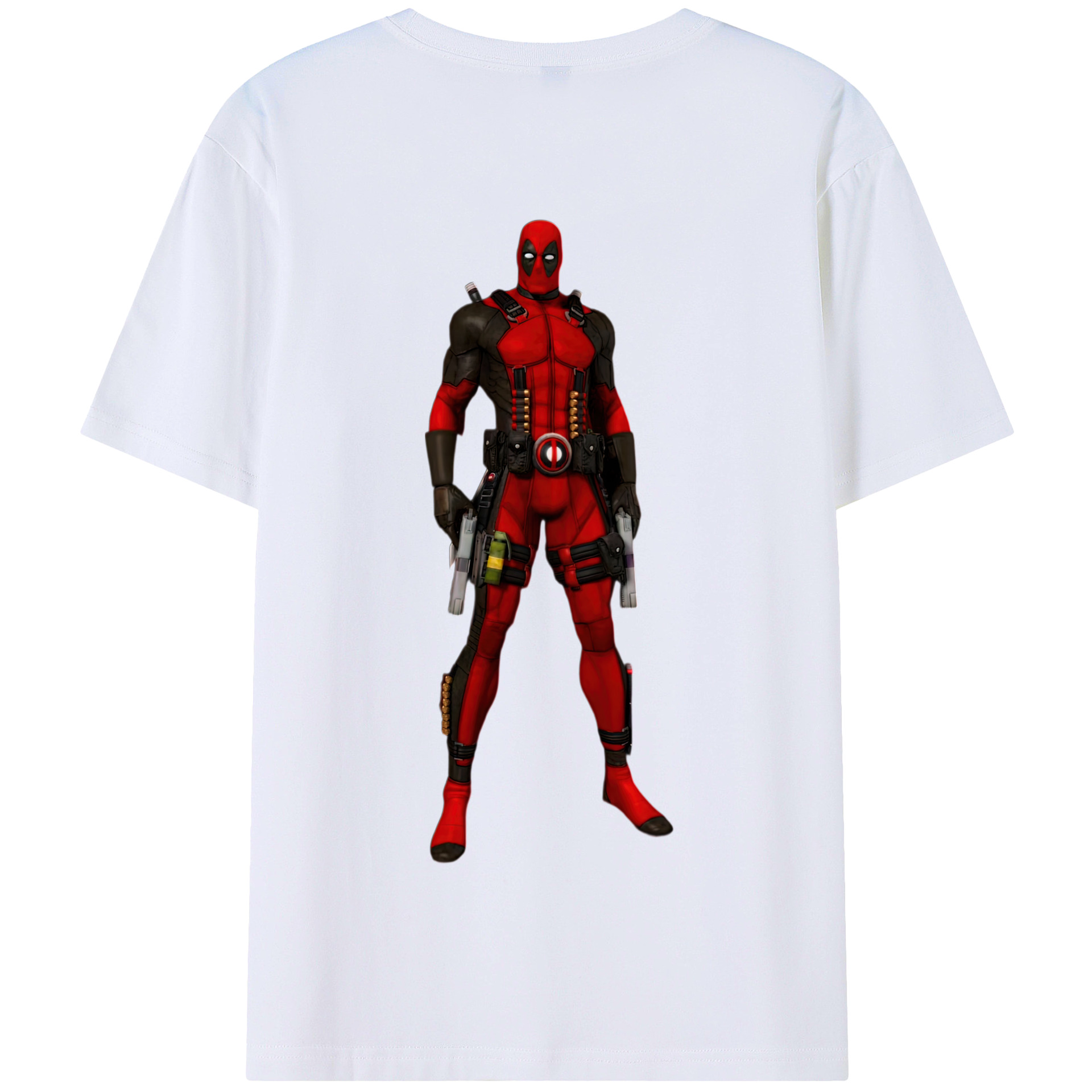 （画像用） Deadpool デッドプール 綿100％半袖Tシャツ（背面プリント）