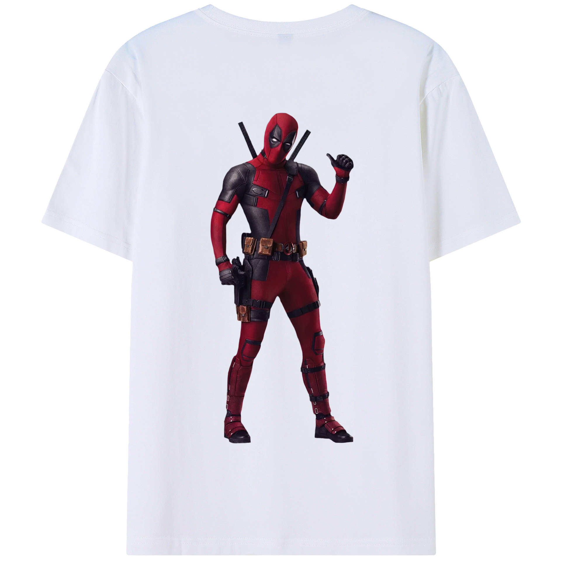 （画像用） Deadpool デッドプール 綿100％半袖Tシャツ（背面プリント）