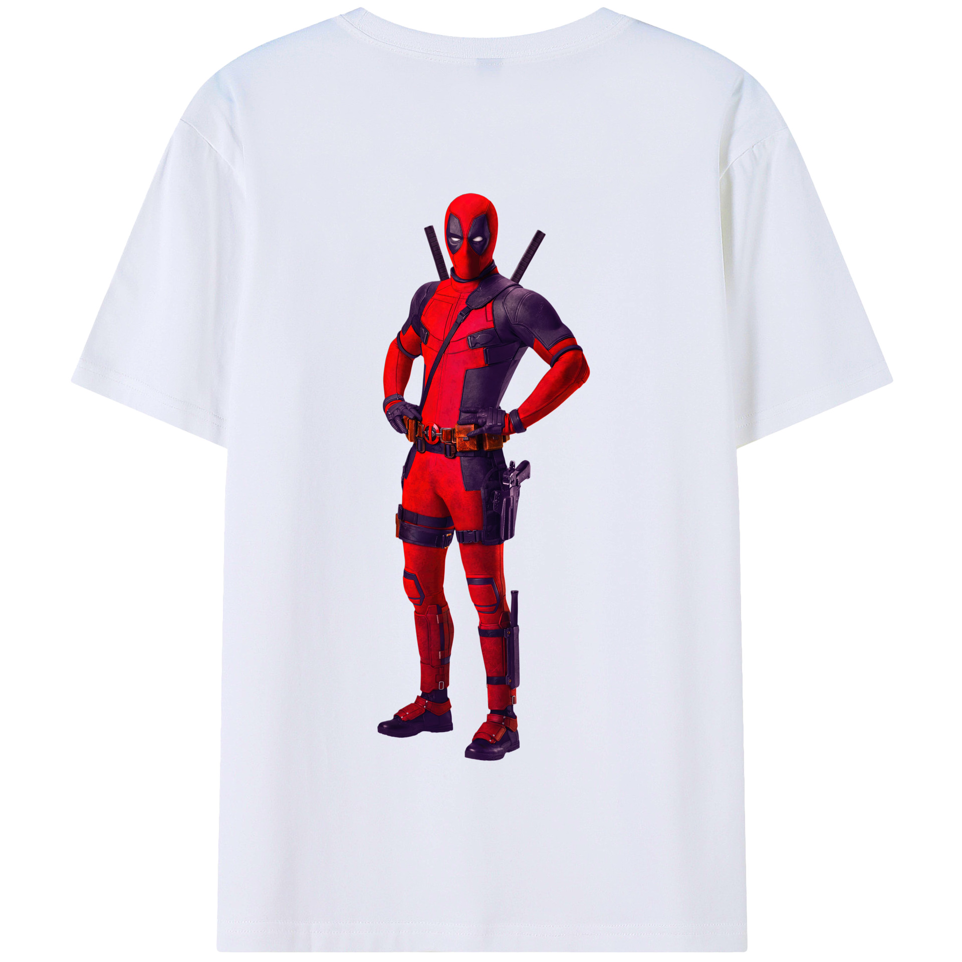 （画像用） Deadpool デッドプール 綿100％半袖Tシャツ（背面プリント）
