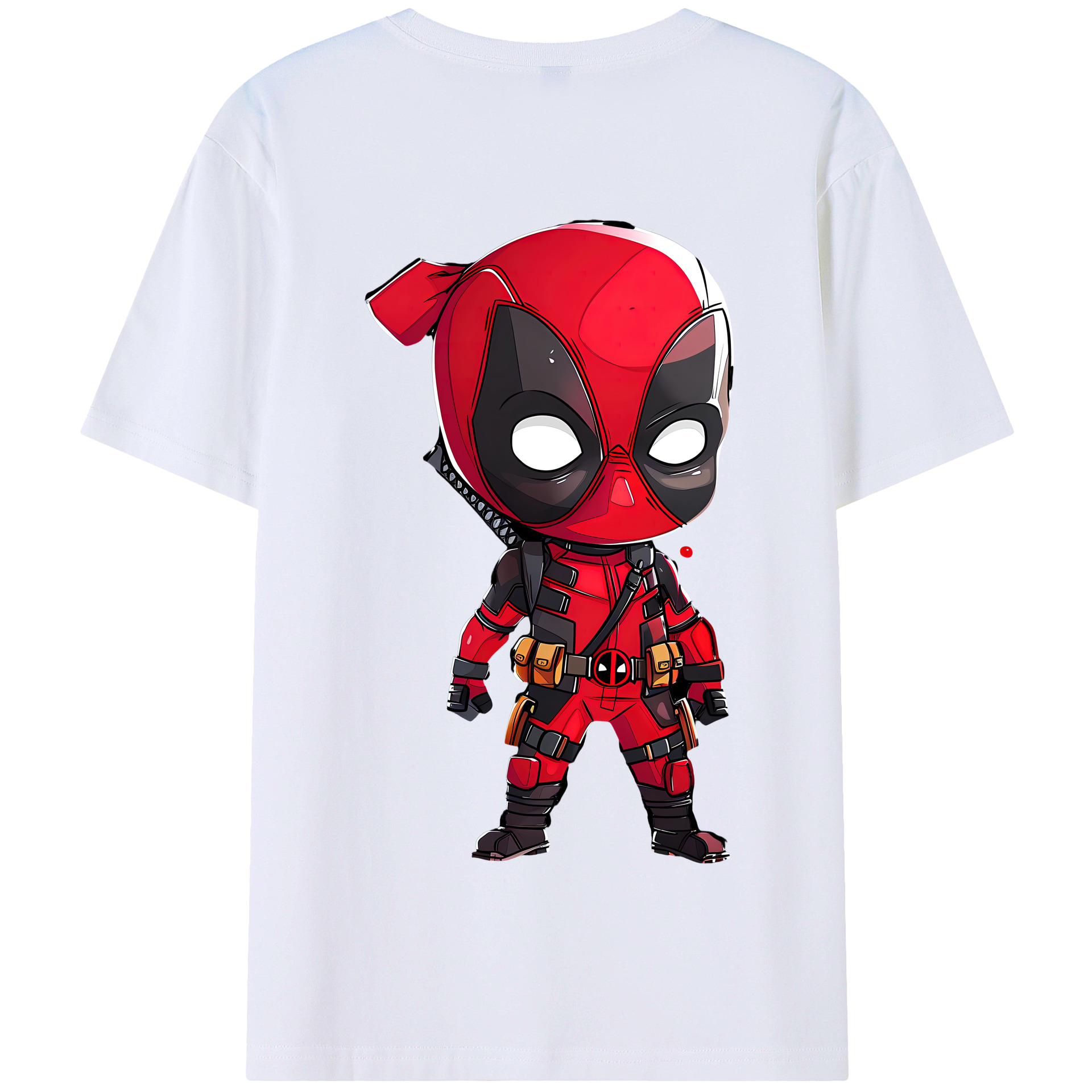 （画像用） Deadpool デッドプール 綿100％半袖Tシャツ（背面プリント）