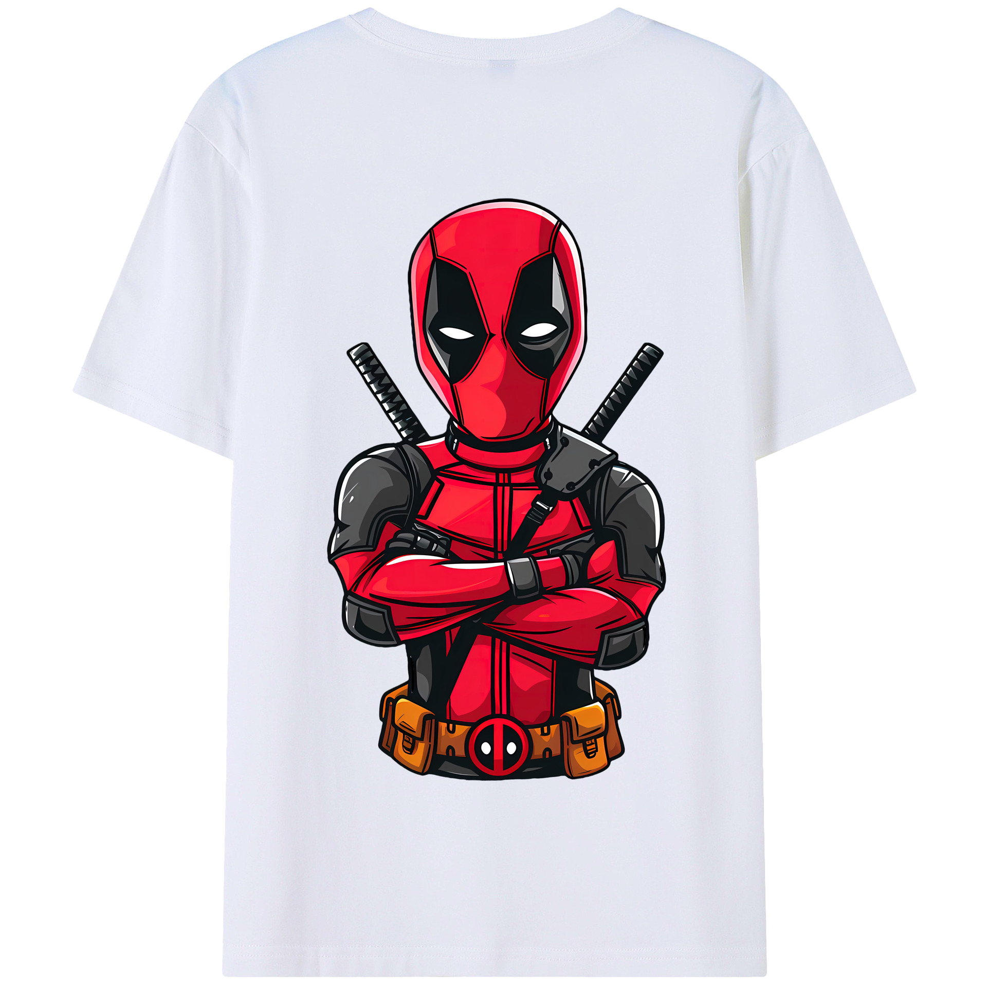 （画像用） Deadpool デッドプール 綿100％半袖Tシャツ（背面プリント）