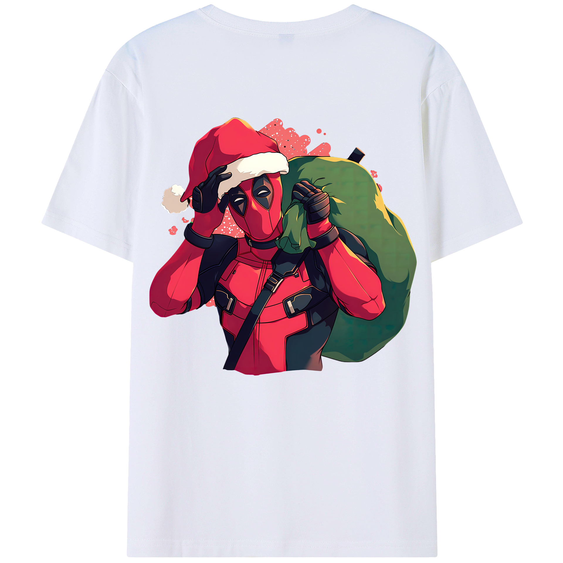 （画像用） Deadpool デッドプール 綿100％半袖Tシャツ（背面プリント）