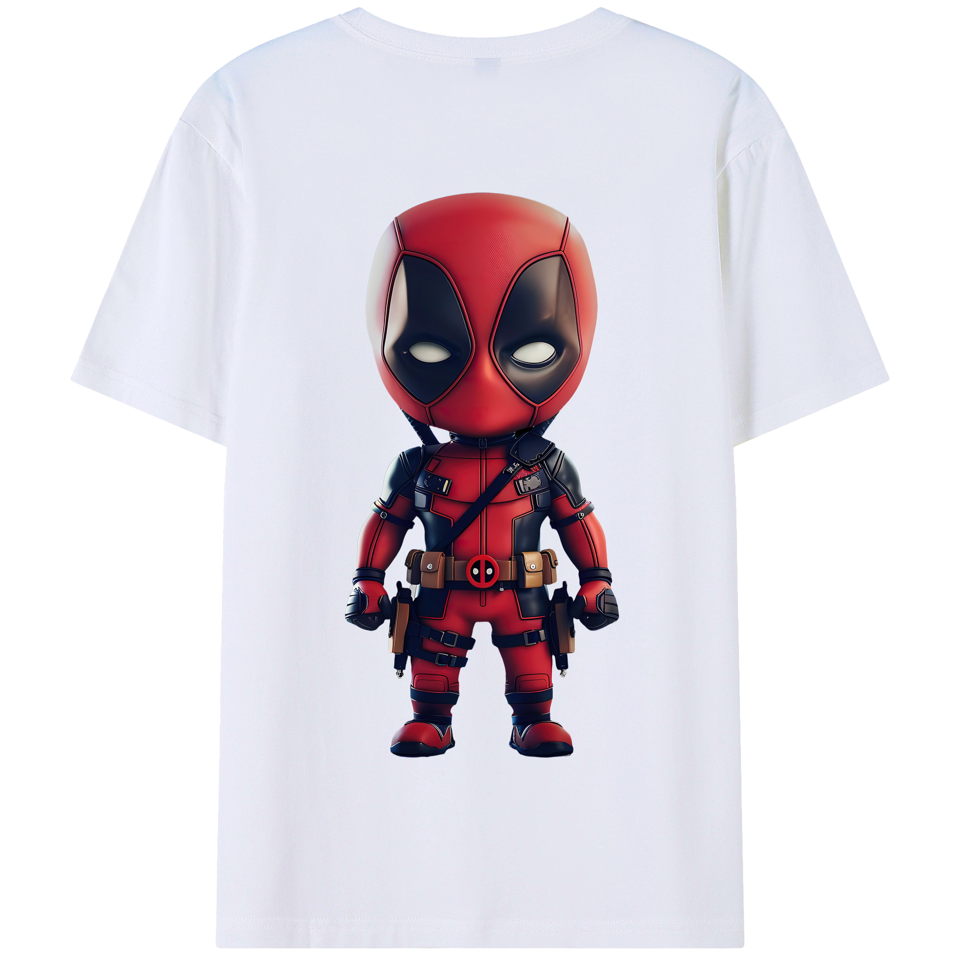 （画像用） Deadpool デッドプール 綿100％半袖Tシャツ（背面プリント）
