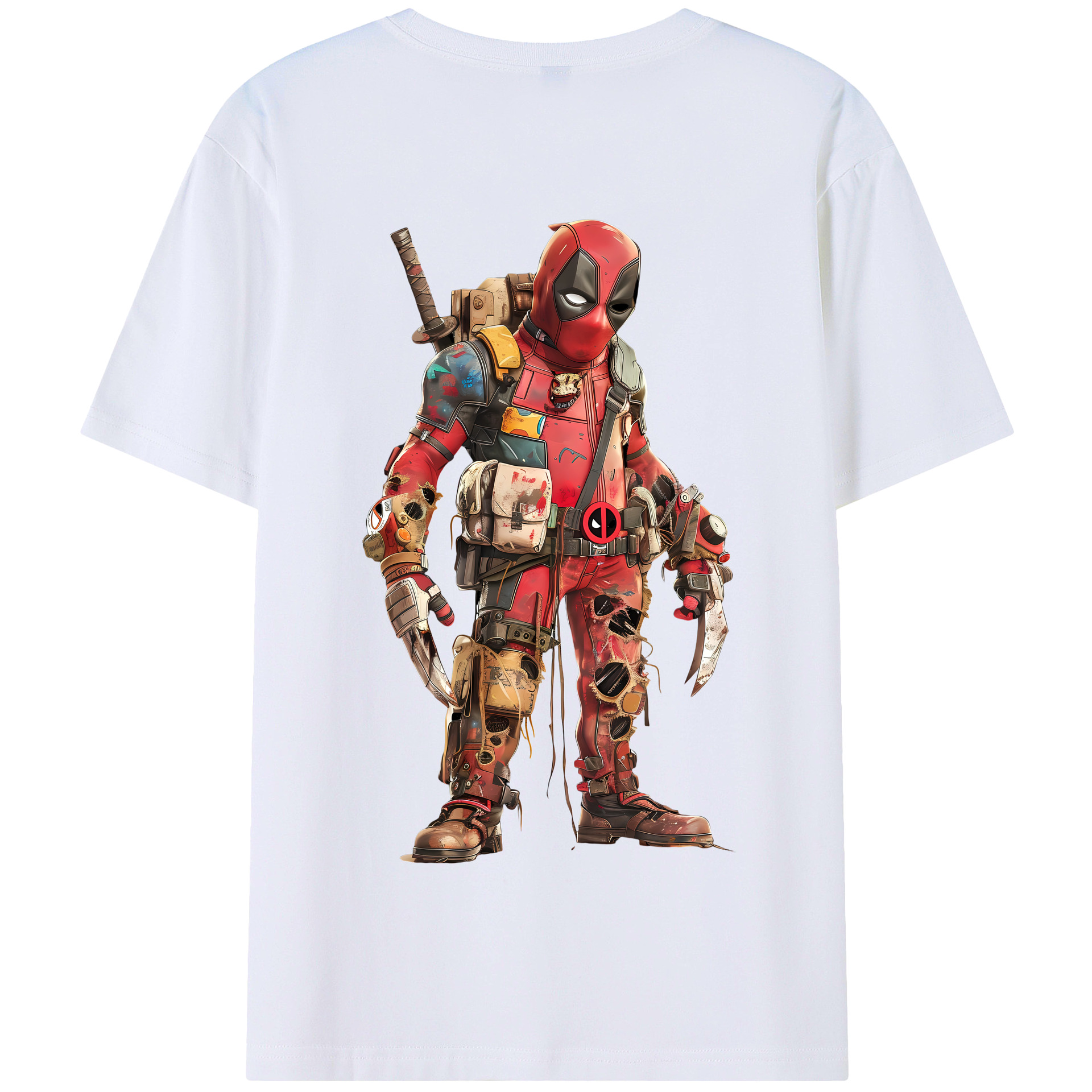 （画像用） Deadpool デッドプール 綿100％半袖Tシャツ（背面プリント）