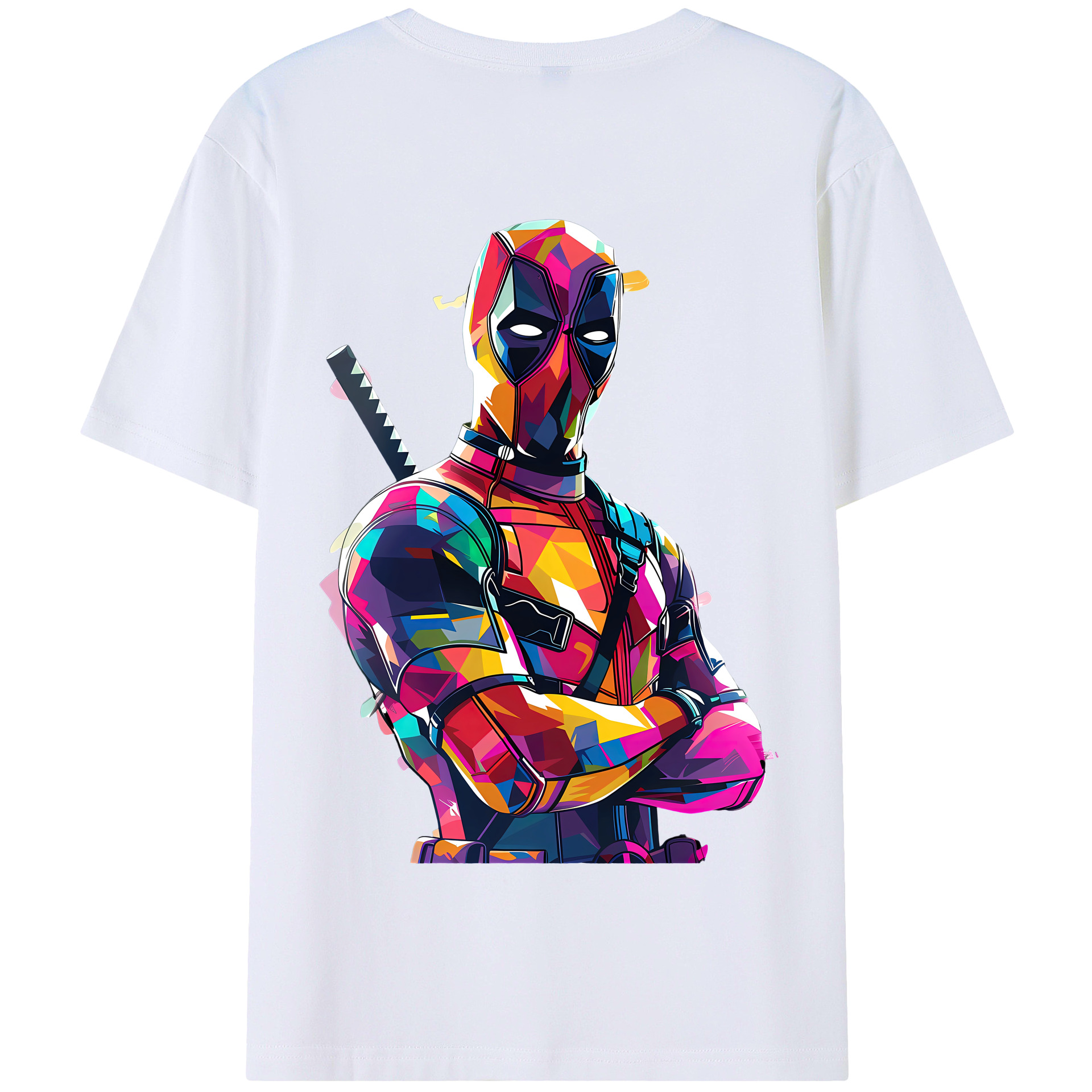 （画像用） Deadpool デッドプール 綿100％半袖Tシャツ（背面プリント）