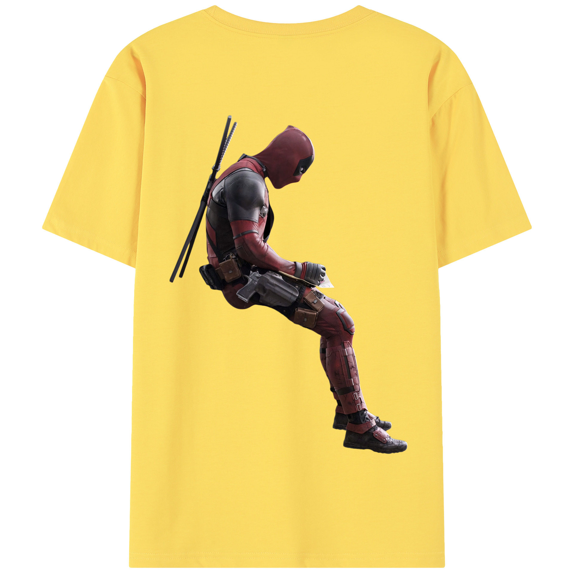 （画像用） Deadpool デッドプール 綿100％半袖Tシャツ（背面プリント）