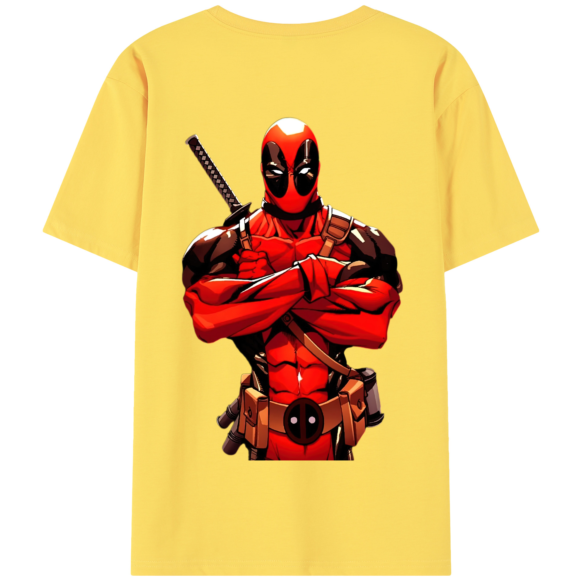 （画像用） Deadpool デッドプール 綿100％半袖Tシャツ（背面プリント）