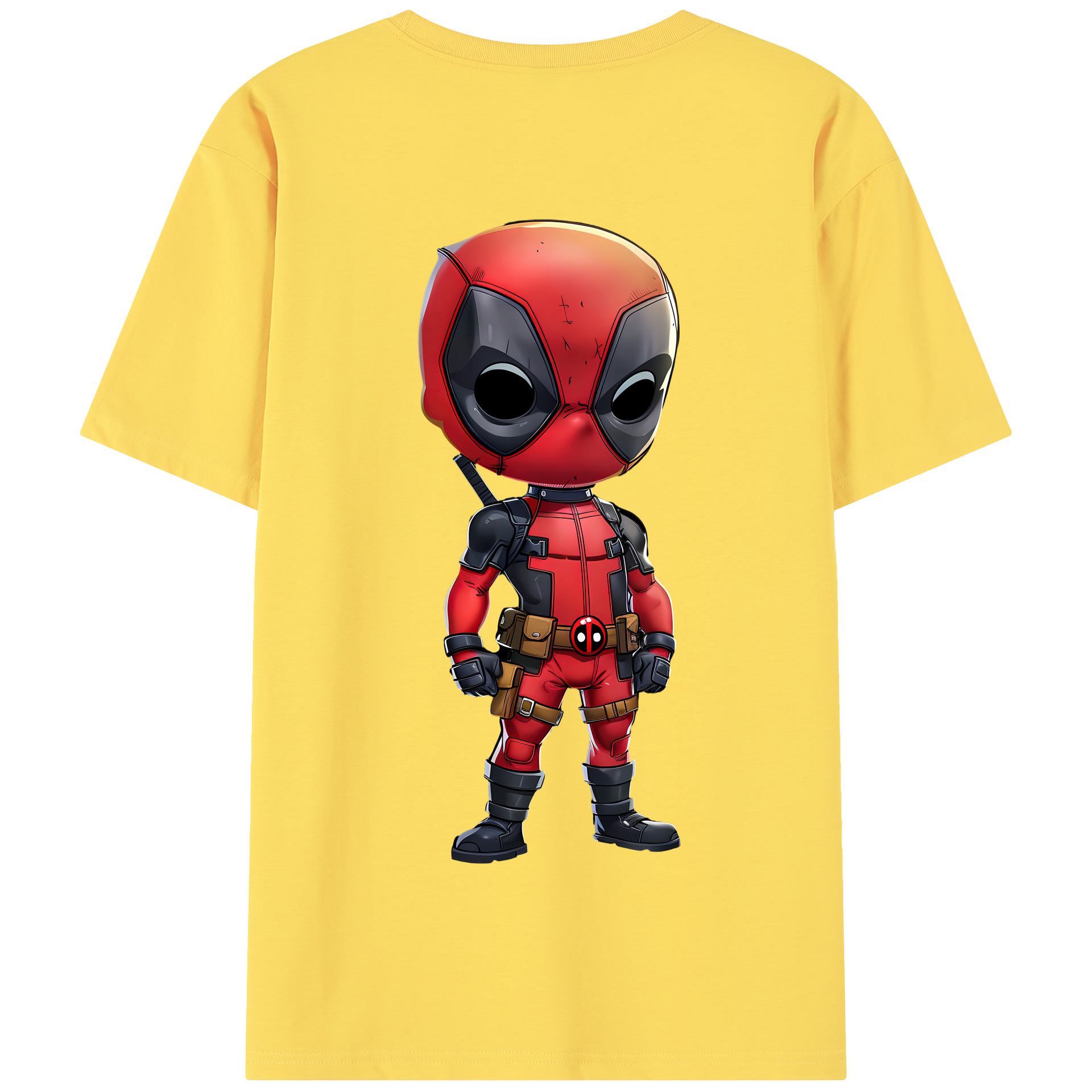 （画像用） Deadpool デッドプール 綿100％半袖Tシャツ（背面プリント）