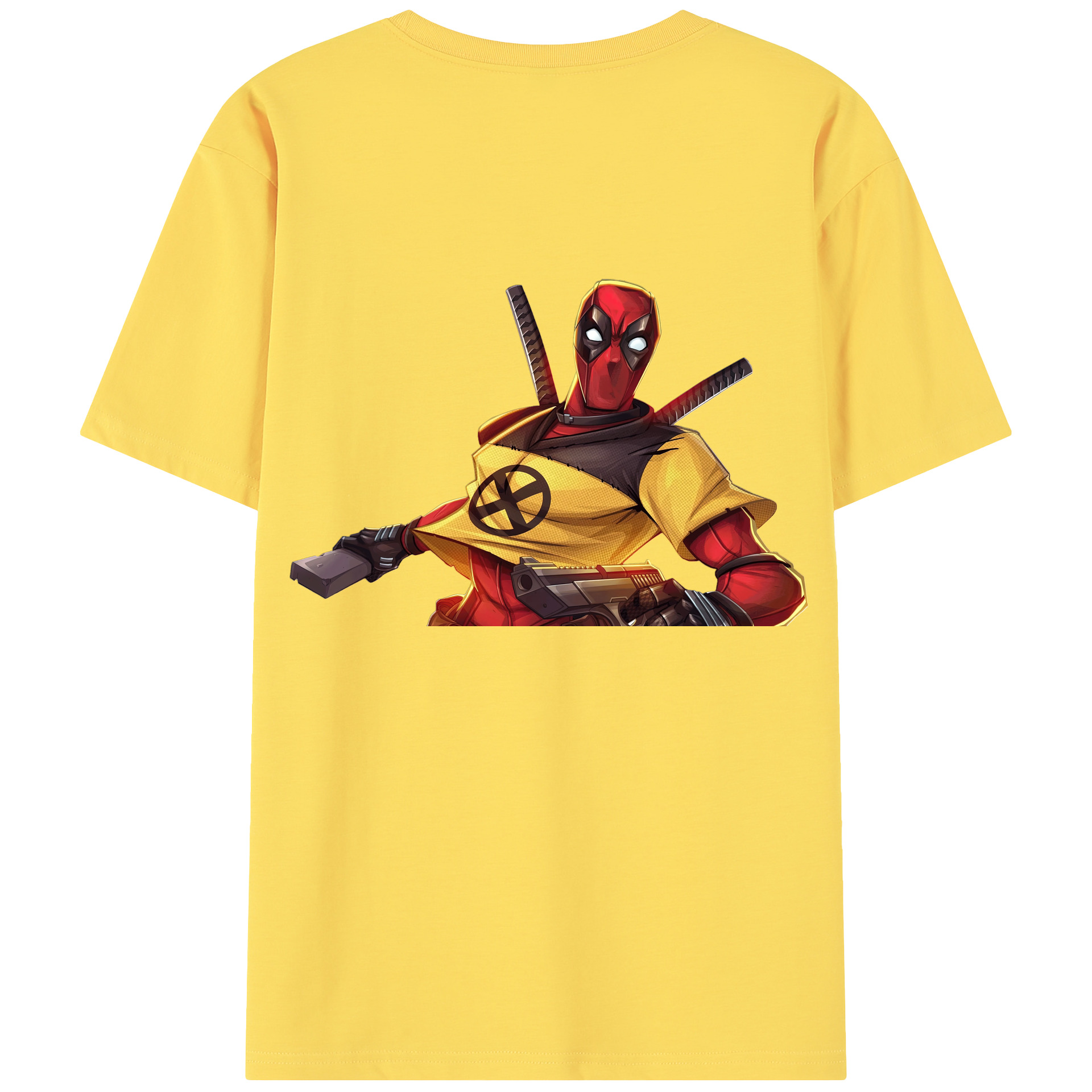 （画像用） Deadpool デッドプール 綿100％半袖Tシャツ（背面プリント）