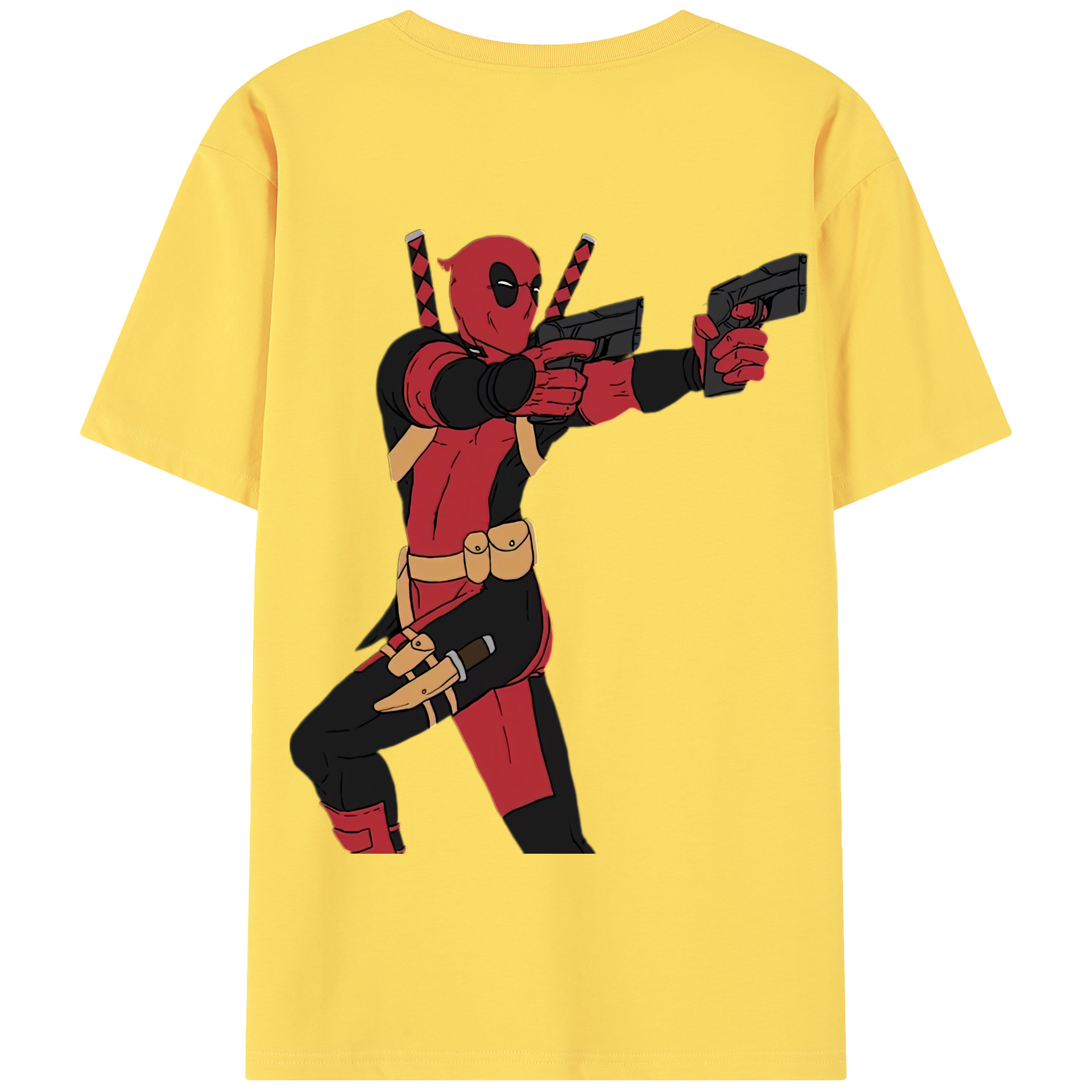 （画像用） Deadpool デッドプール 綿100％半袖Tシャツ（背面プリント）