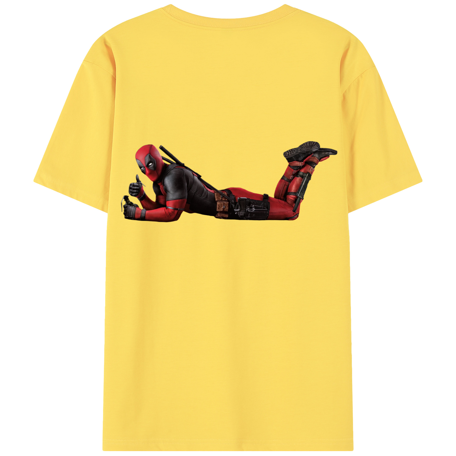 （画像用） Deadpool デッドプール 綿100％半袖Tシャツ（背面プリント）