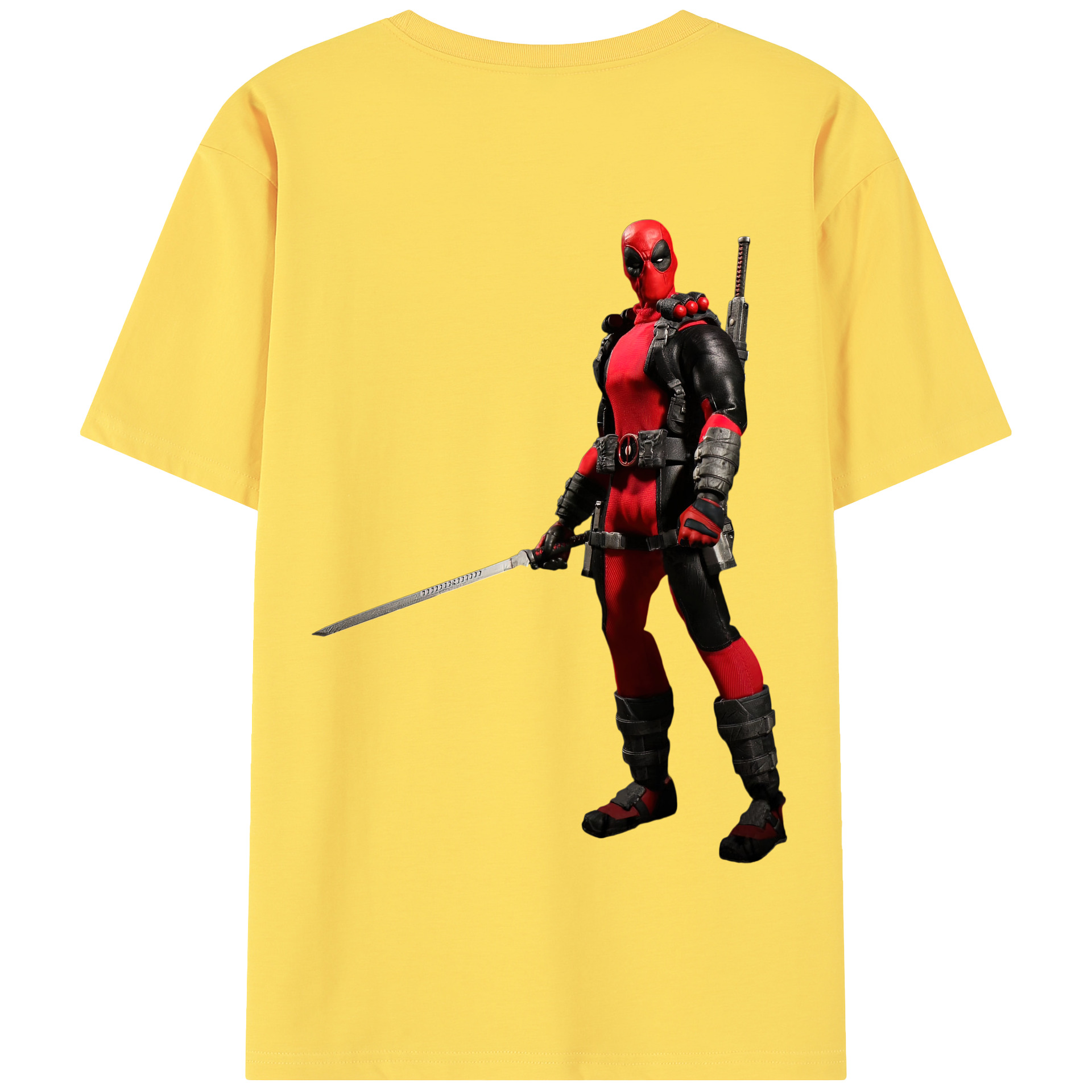（画像用） Deadpool デッドプール 綿100％半袖Tシャツ（背面プリント）