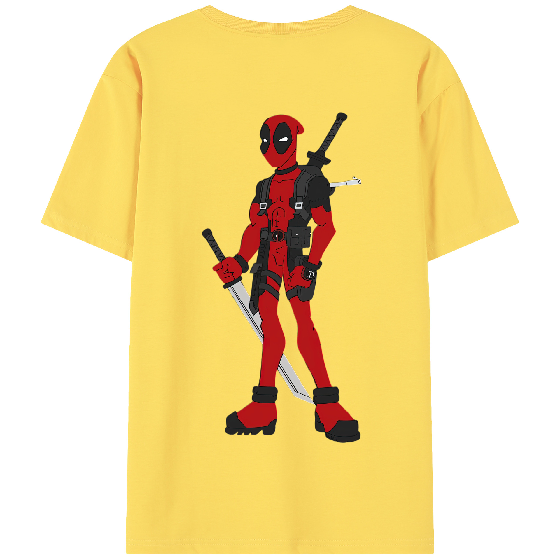 （画像用） Deadpool デッドプール 綿100％半袖Tシャツ（背面プリント）