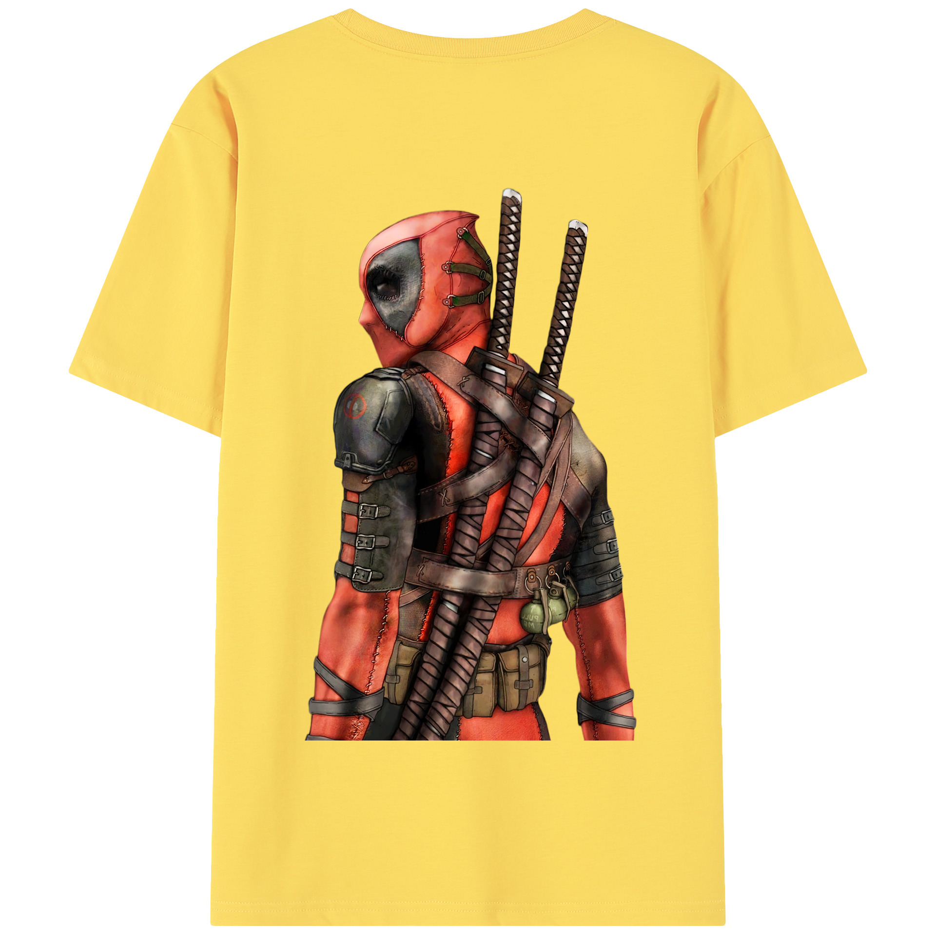 （画像用） Deadpool デッドプール 綿100％半袖Tシャツ（背面プリント）