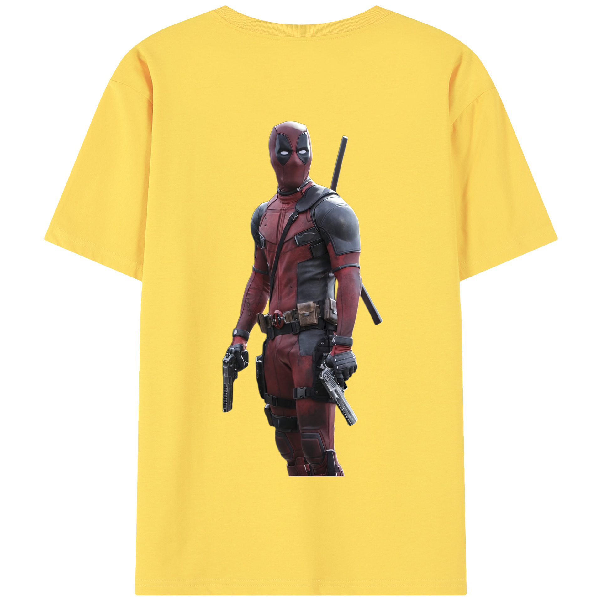 （画像用） Deadpool デッドプール 綿100％半袖Tシャツ（背面プリント）