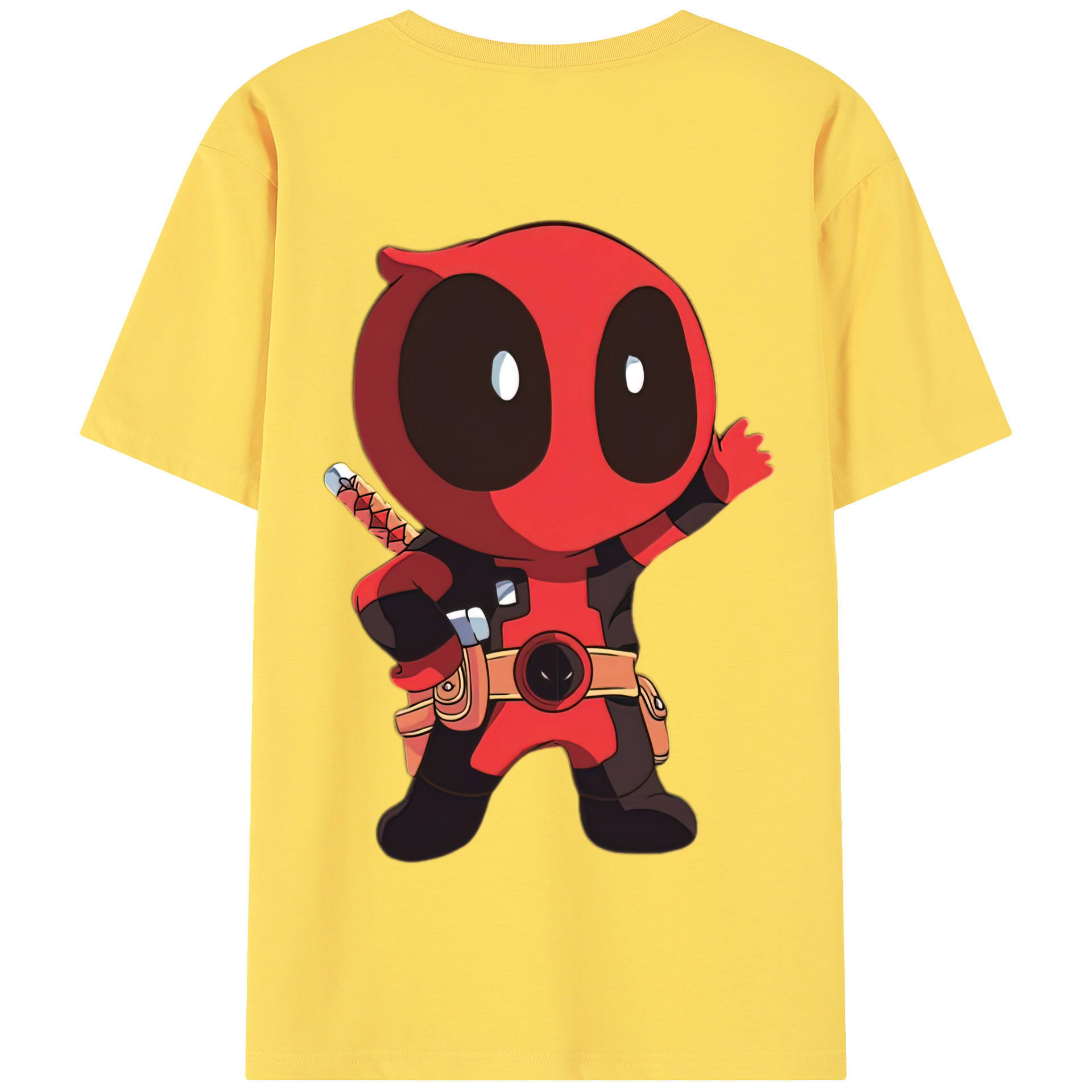 （画像用） Deadpool デッドプール 綿100％半袖Tシャツ（背面プリント）