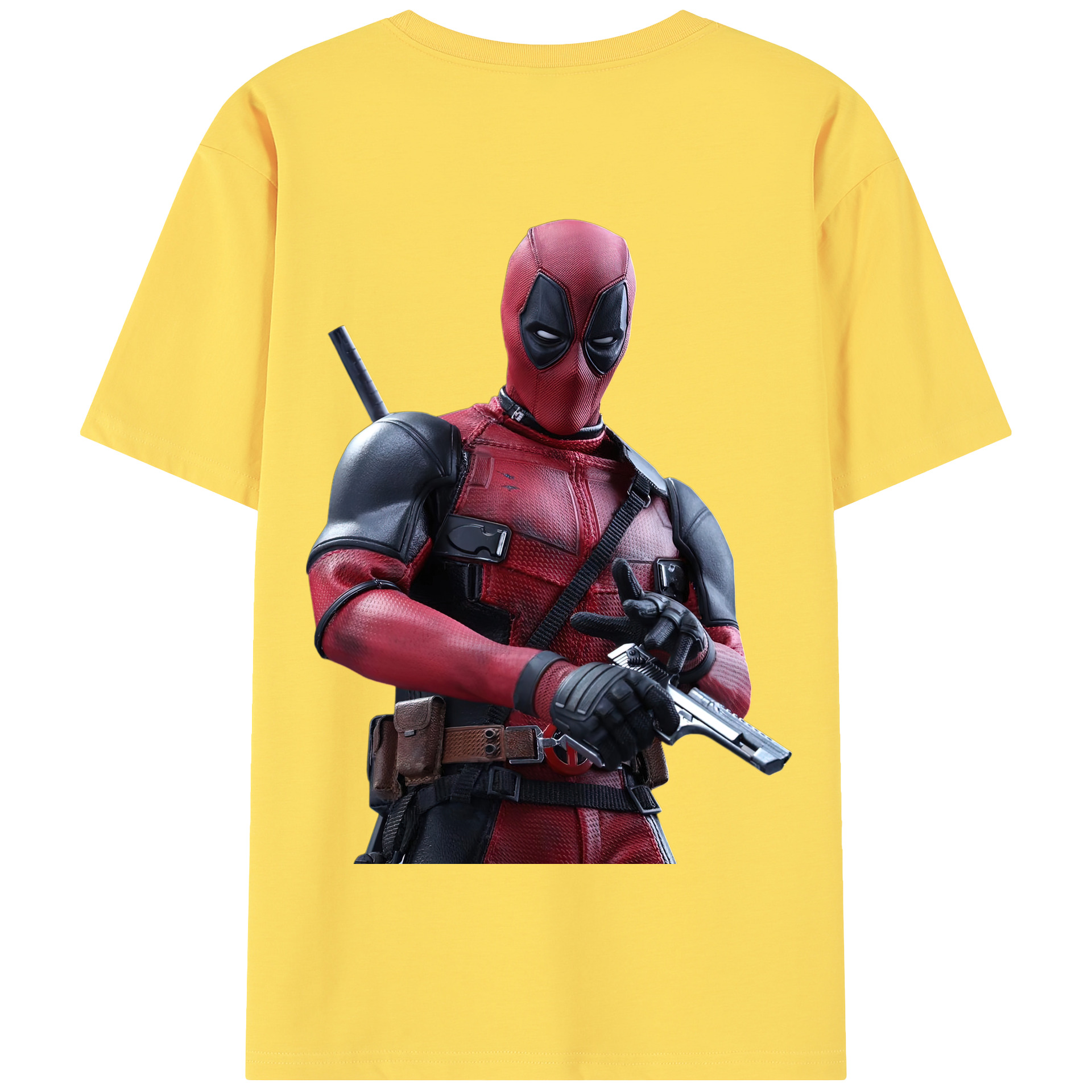 （画像用） Deadpool デッドプール 綿100％半袖Tシャツ（背面プリント）