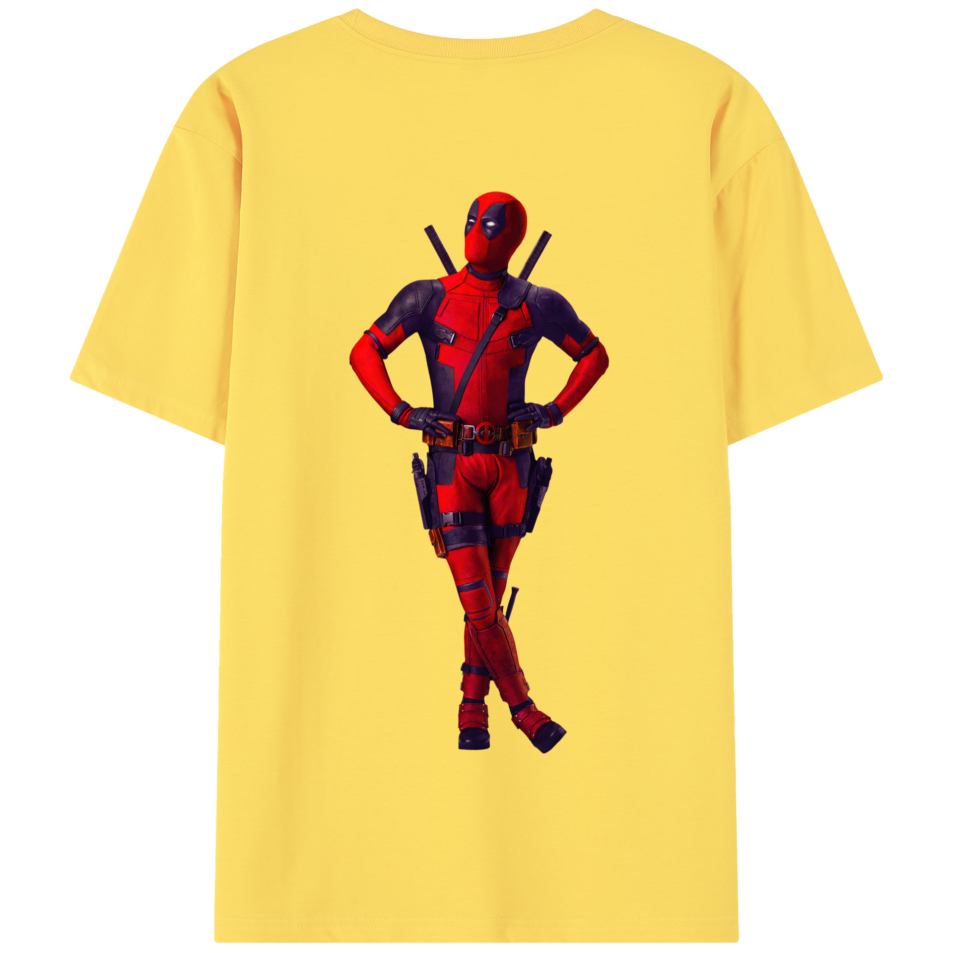 （画像用） Deadpool デッドプール 綿100％半袖Tシャツ（背面プリント）