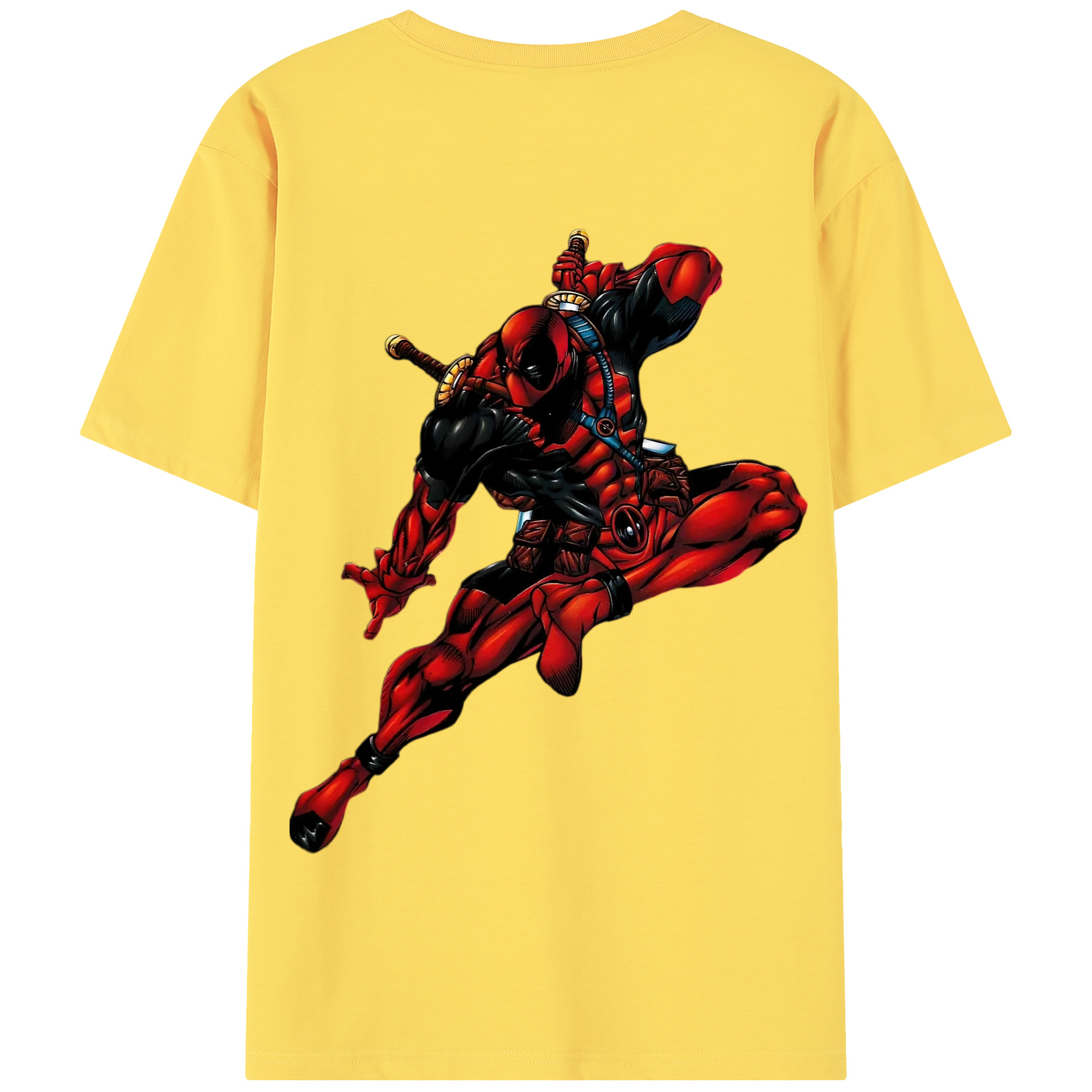 （画像用） Deadpool デッドプール 綿100％半袖Tシャツ（背面プリント）