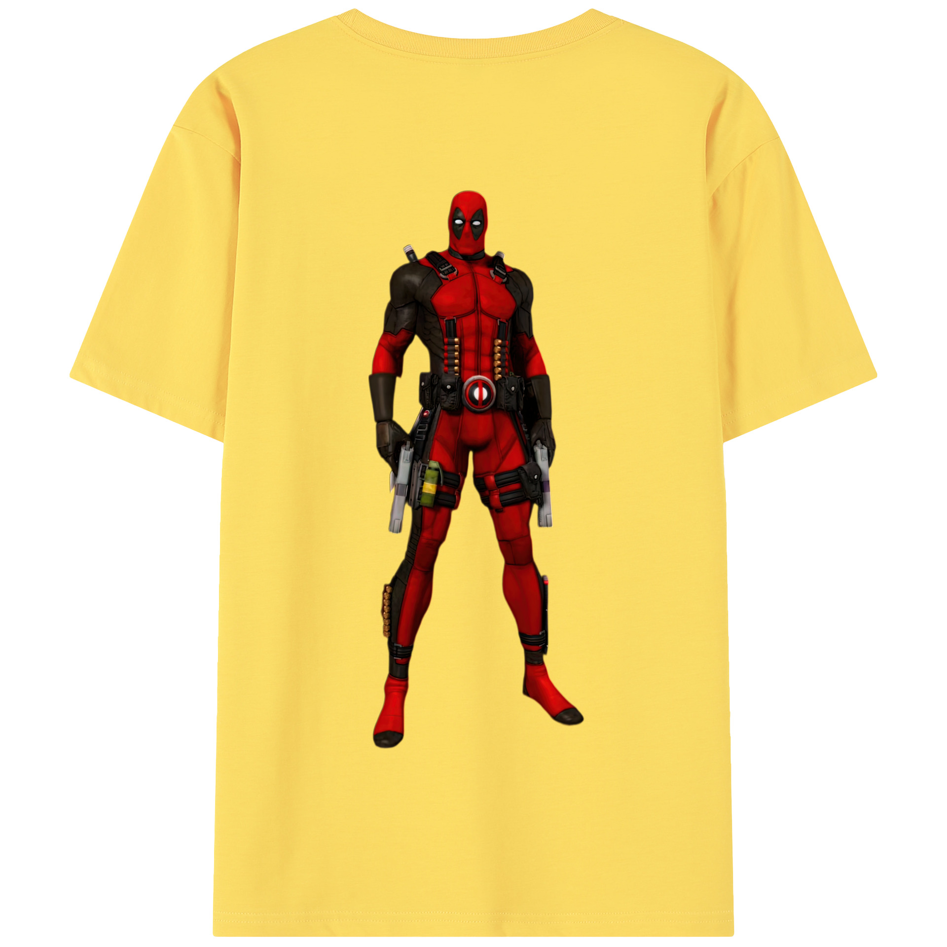 （画像用） Deadpool デッドプール 綿100％半袖Tシャツ（背面プリント）