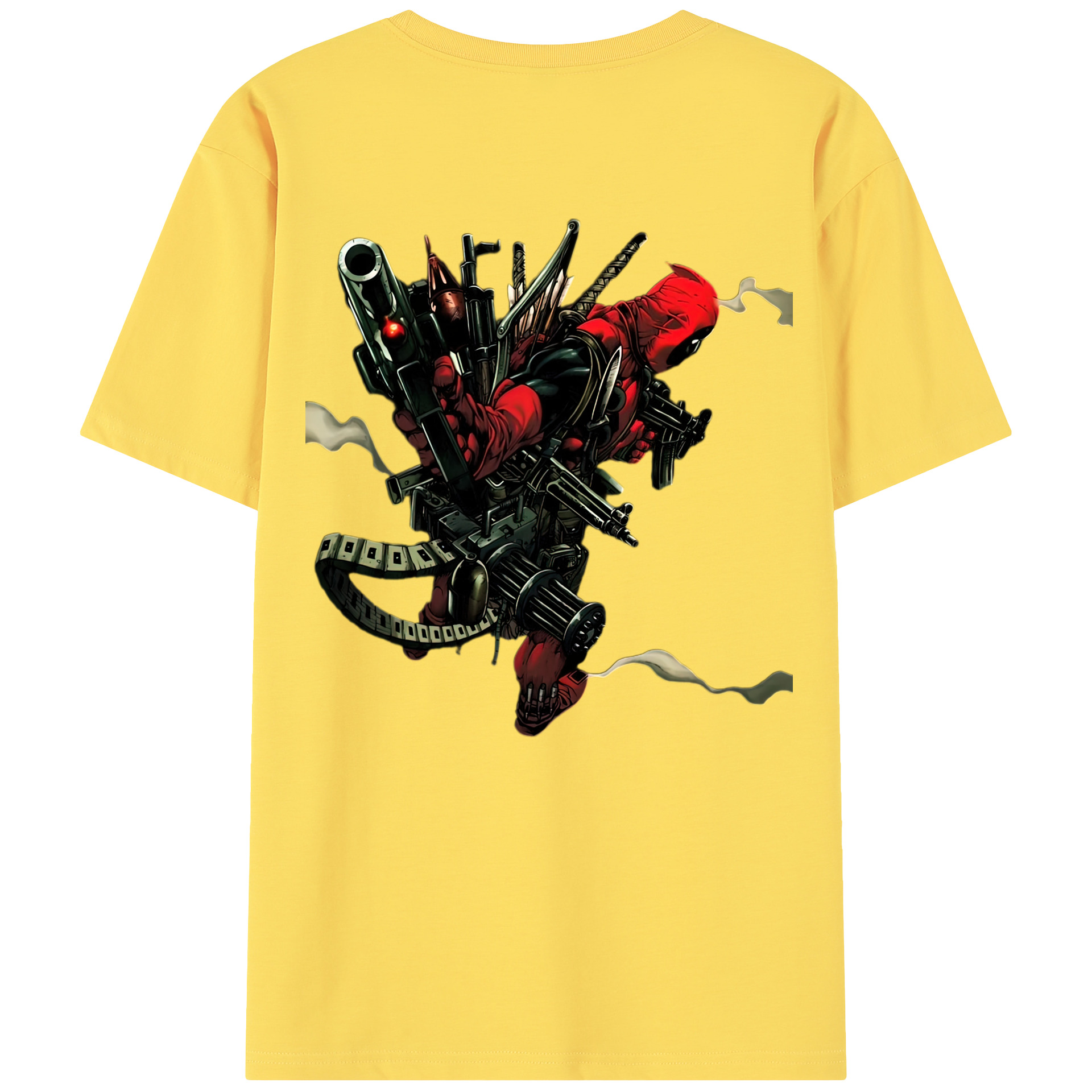 （画像用） Deadpool デッドプール 綿100％半袖Tシャツ（背面プリント）
