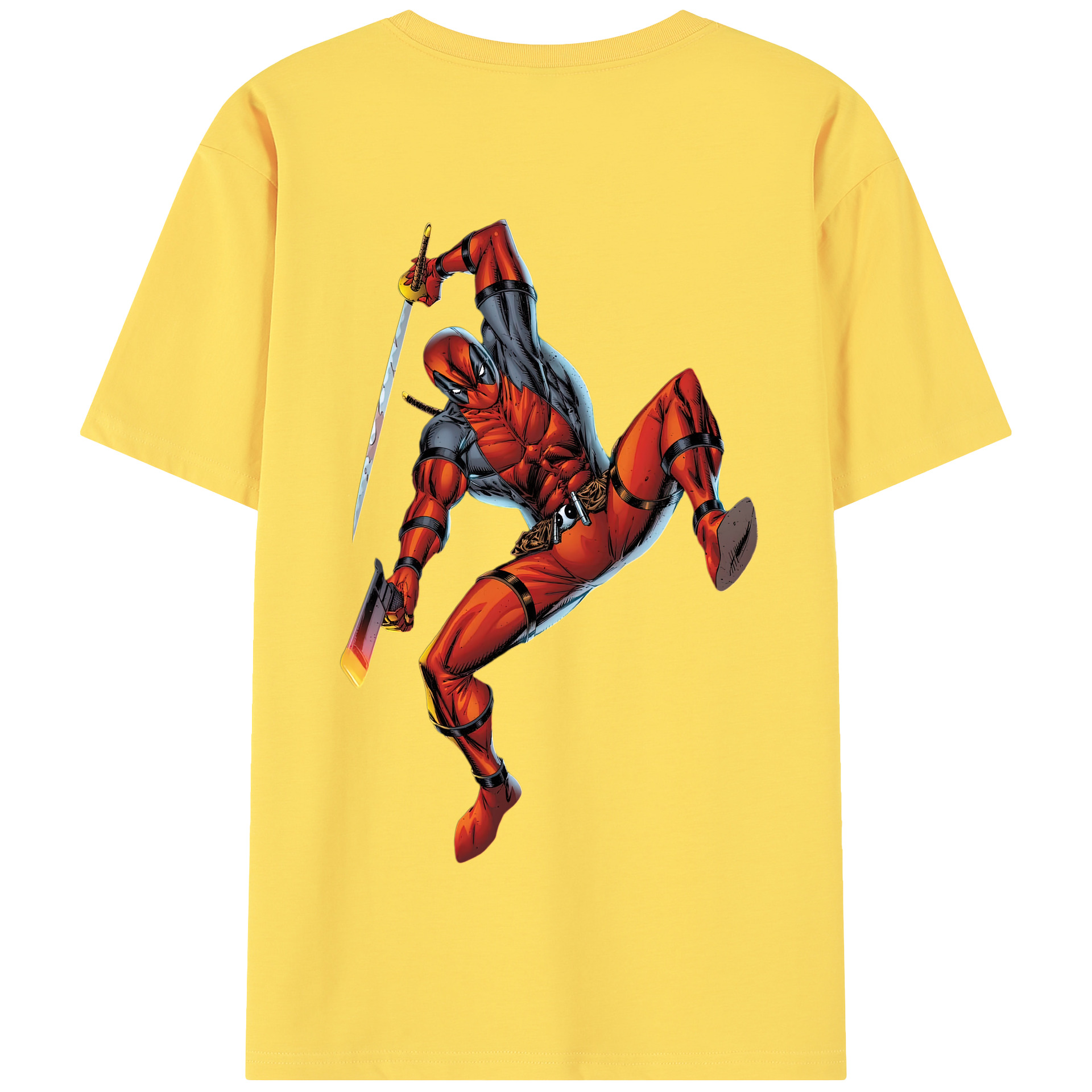 （画像用） Deadpool デッドプール 綿100％半袖Tシャツ（背面プリント）