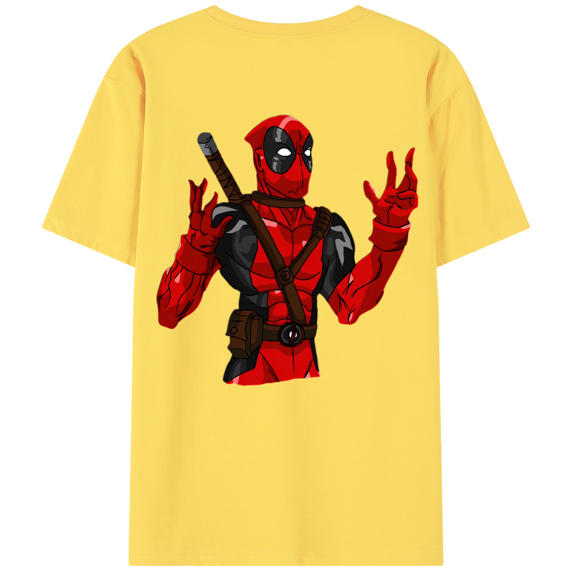 （画像用） Deadpool デッドプール 綿100％半袖Tシャツ（背面プリント）