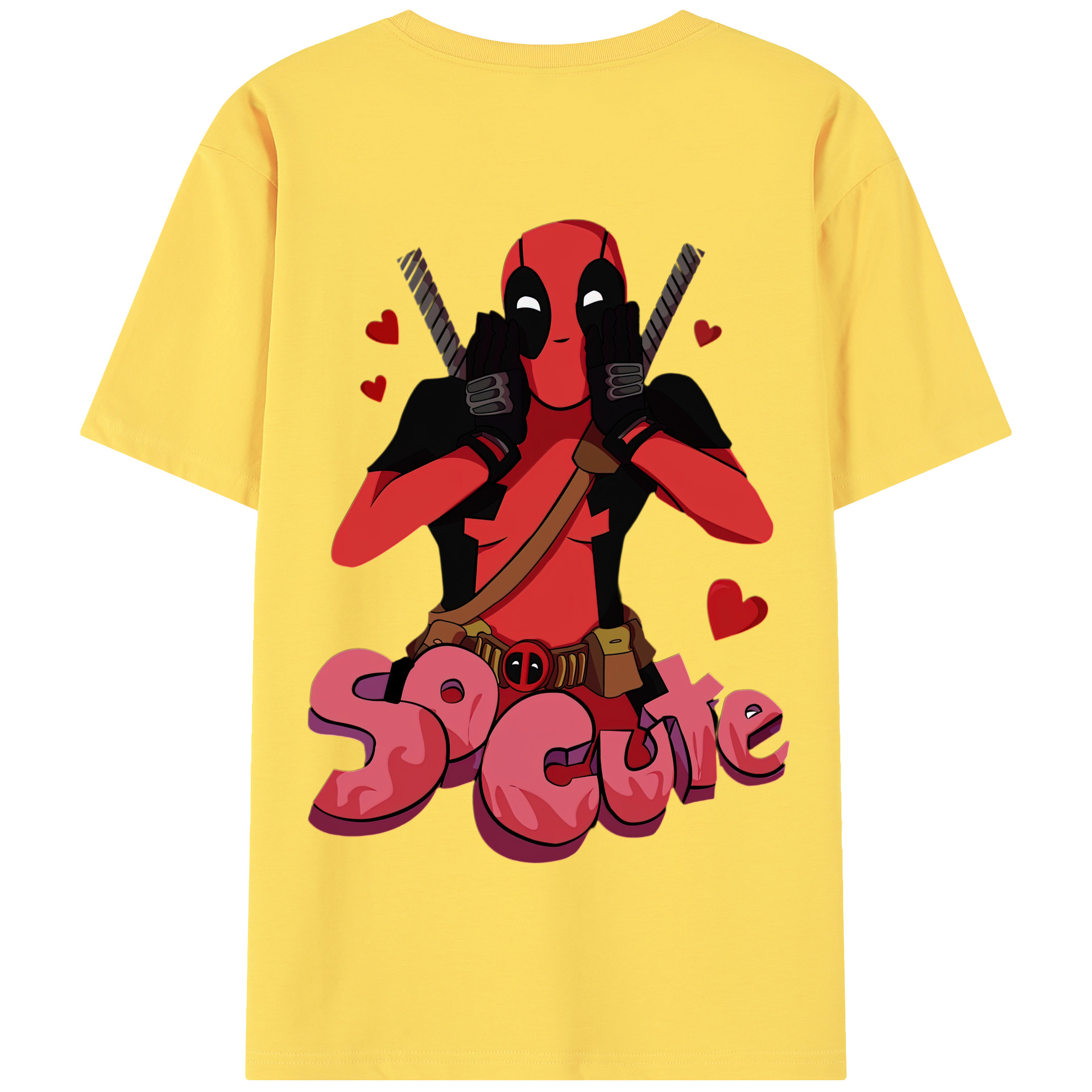 （画像用） Deadpool デッドプール 綿100％半袖Tシャツ（背面プリント）