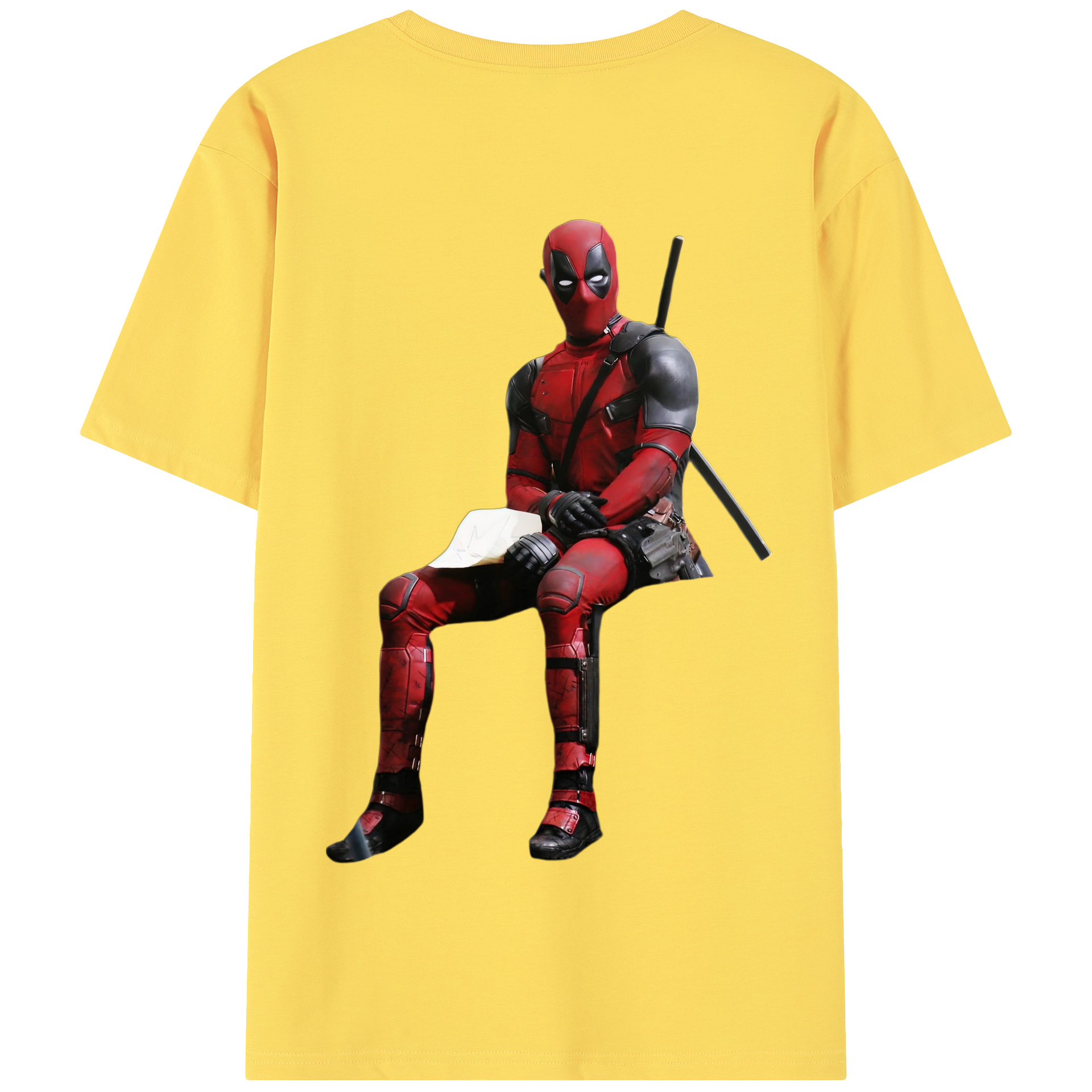 （画像用） Deadpool デッドプール 綿100％半袖Tシャツ（背面プリント）
