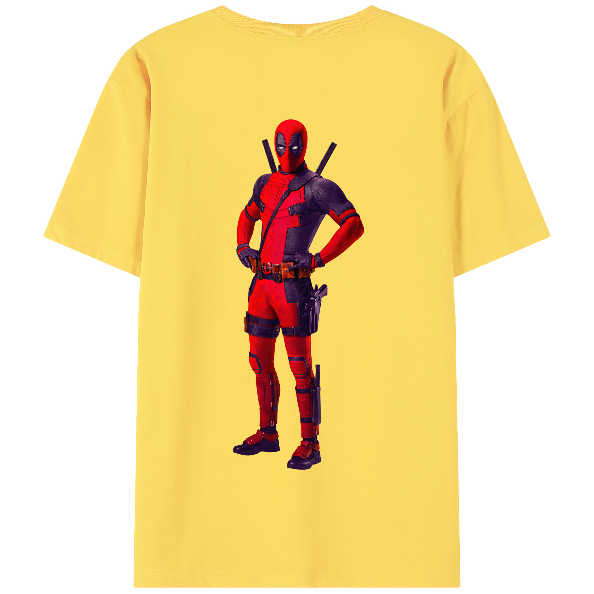 （画像用） Deadpool デッドプール 綿100％半袖Tシャツ（背面プリント）